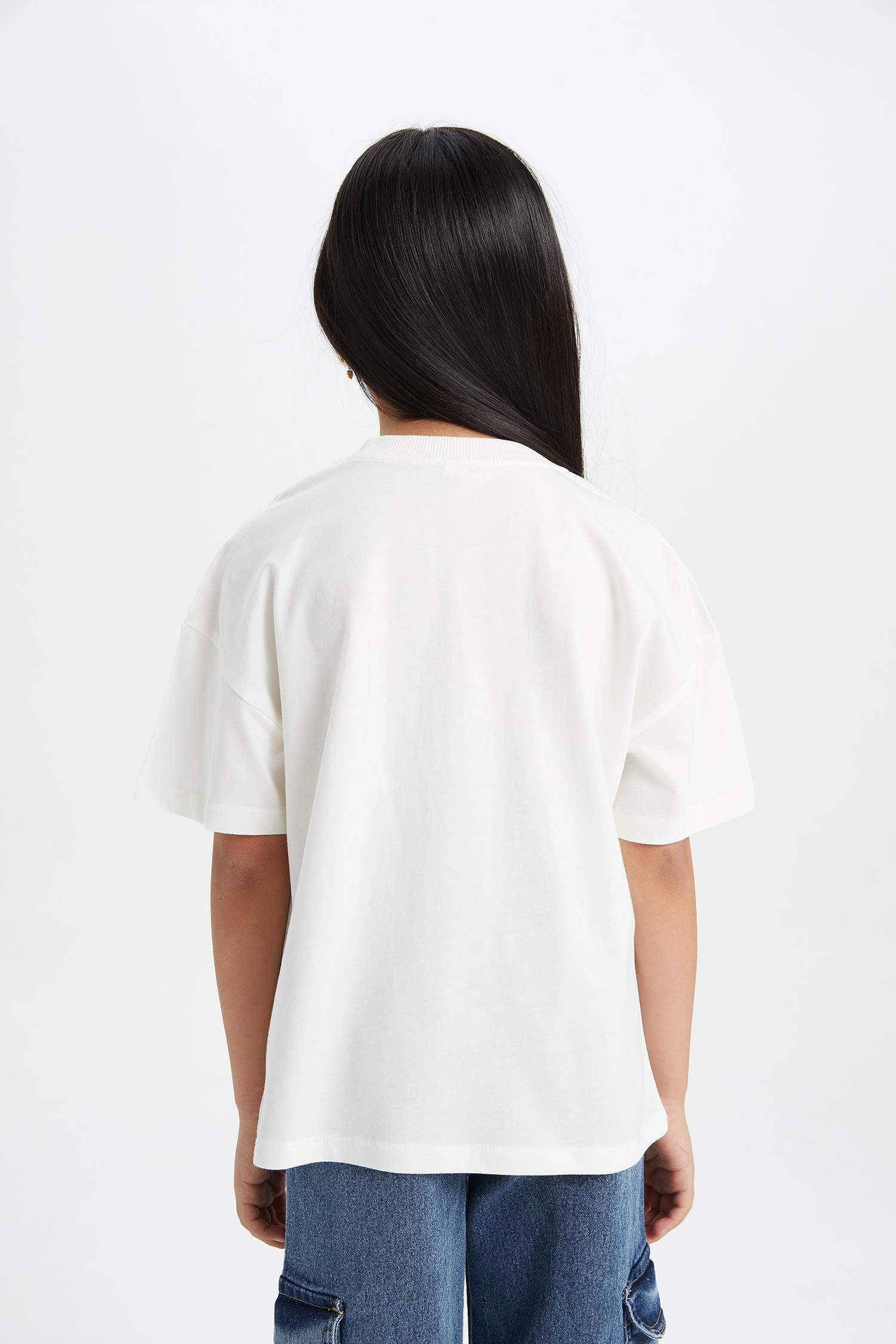 Girl Oversize Fit Crew Neck Short Sleeve T-Shirt