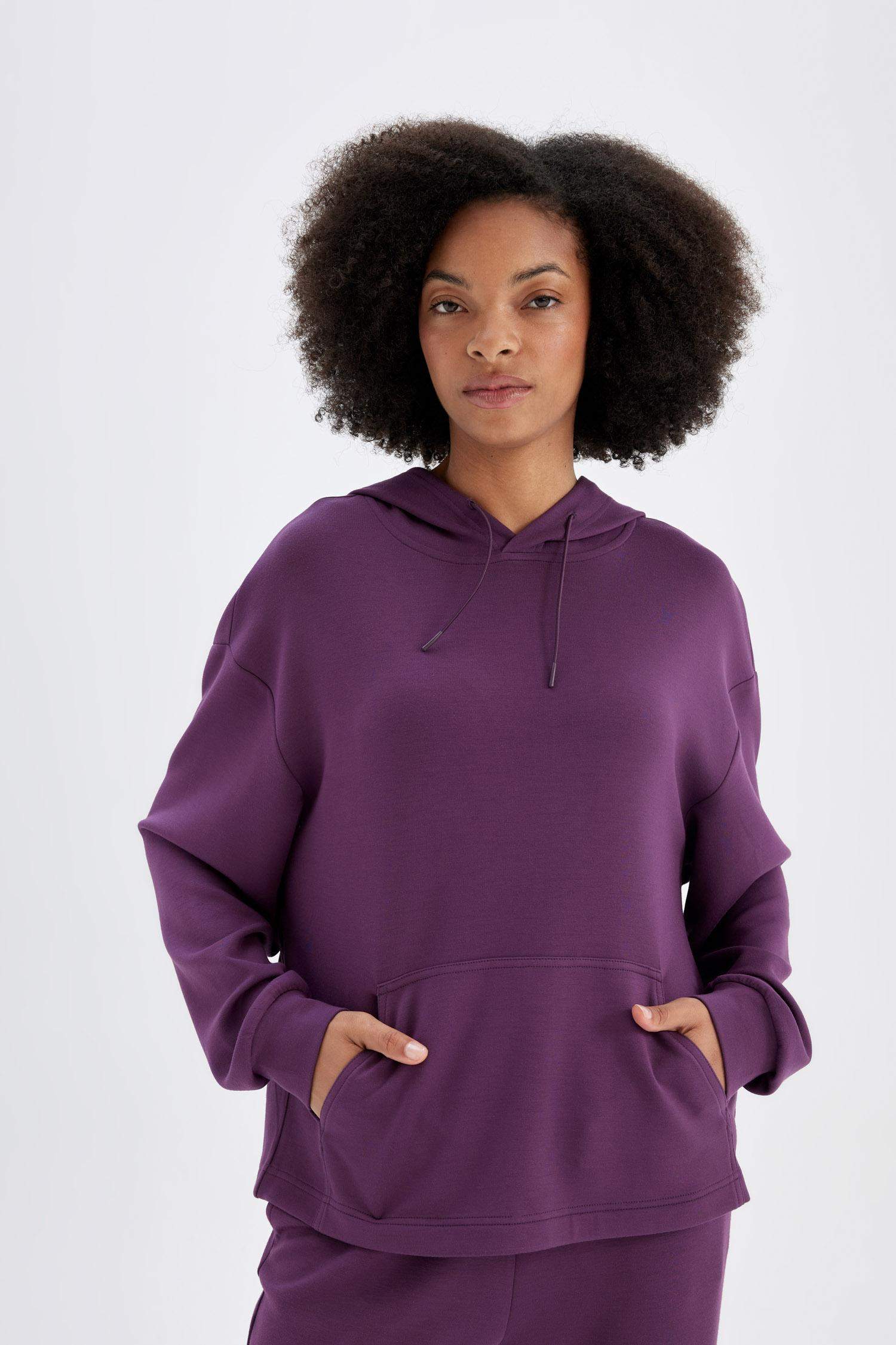 DeFactoFit Oversize Fit Modal Sports Sweatshirt