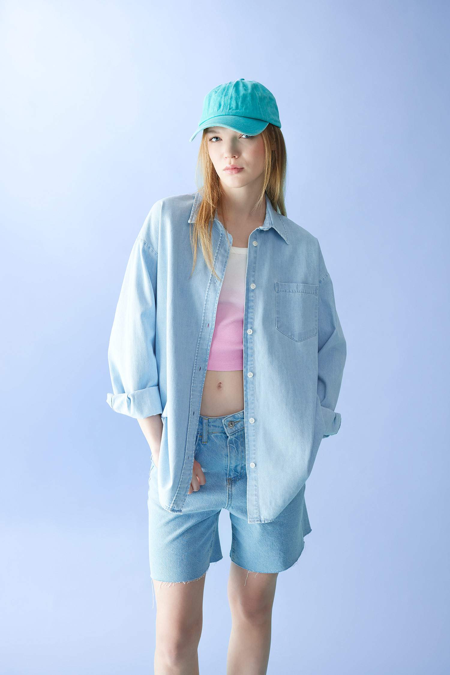 Oversize Fit Denim Shirt
