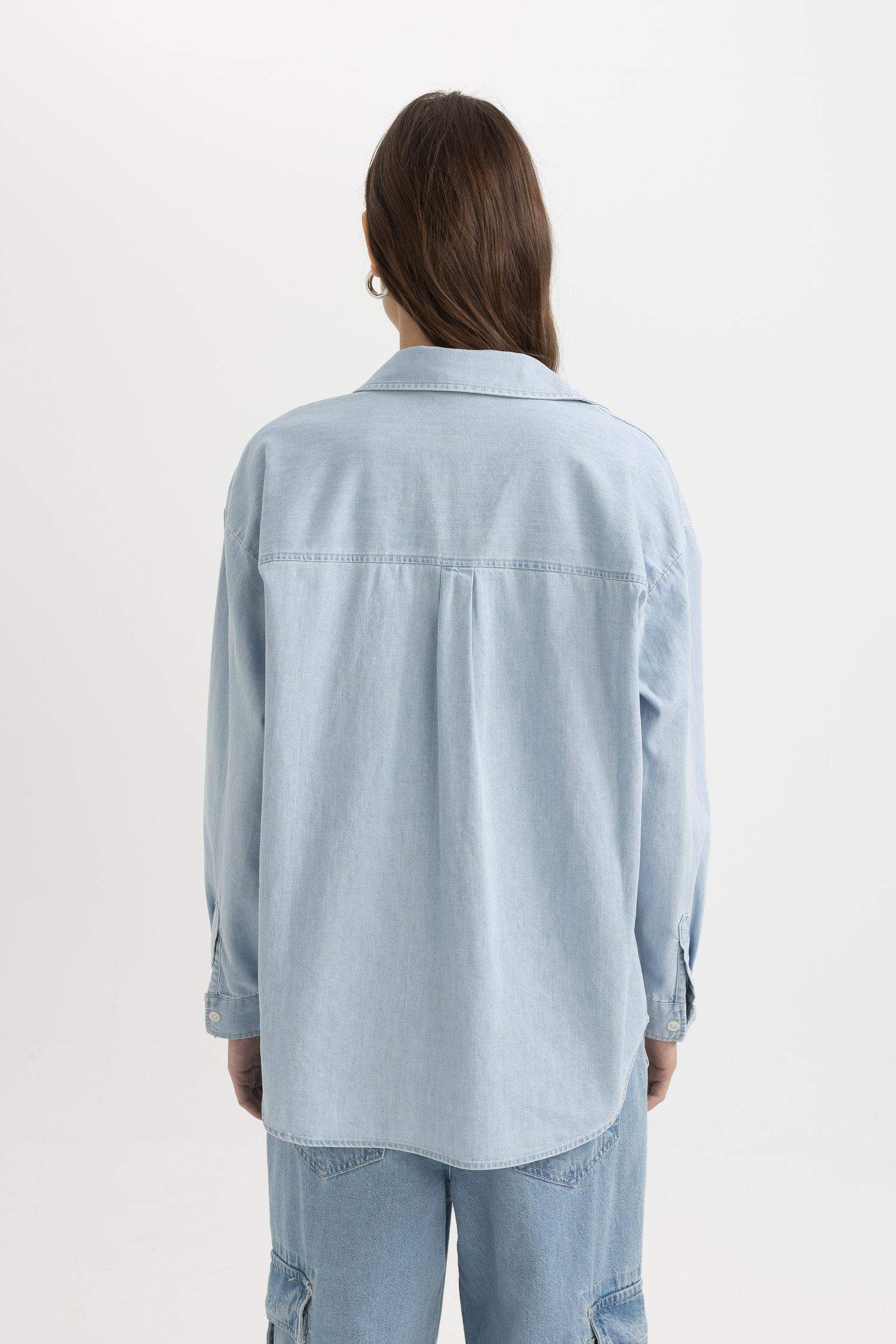 Oversize Fit Denim Shirt