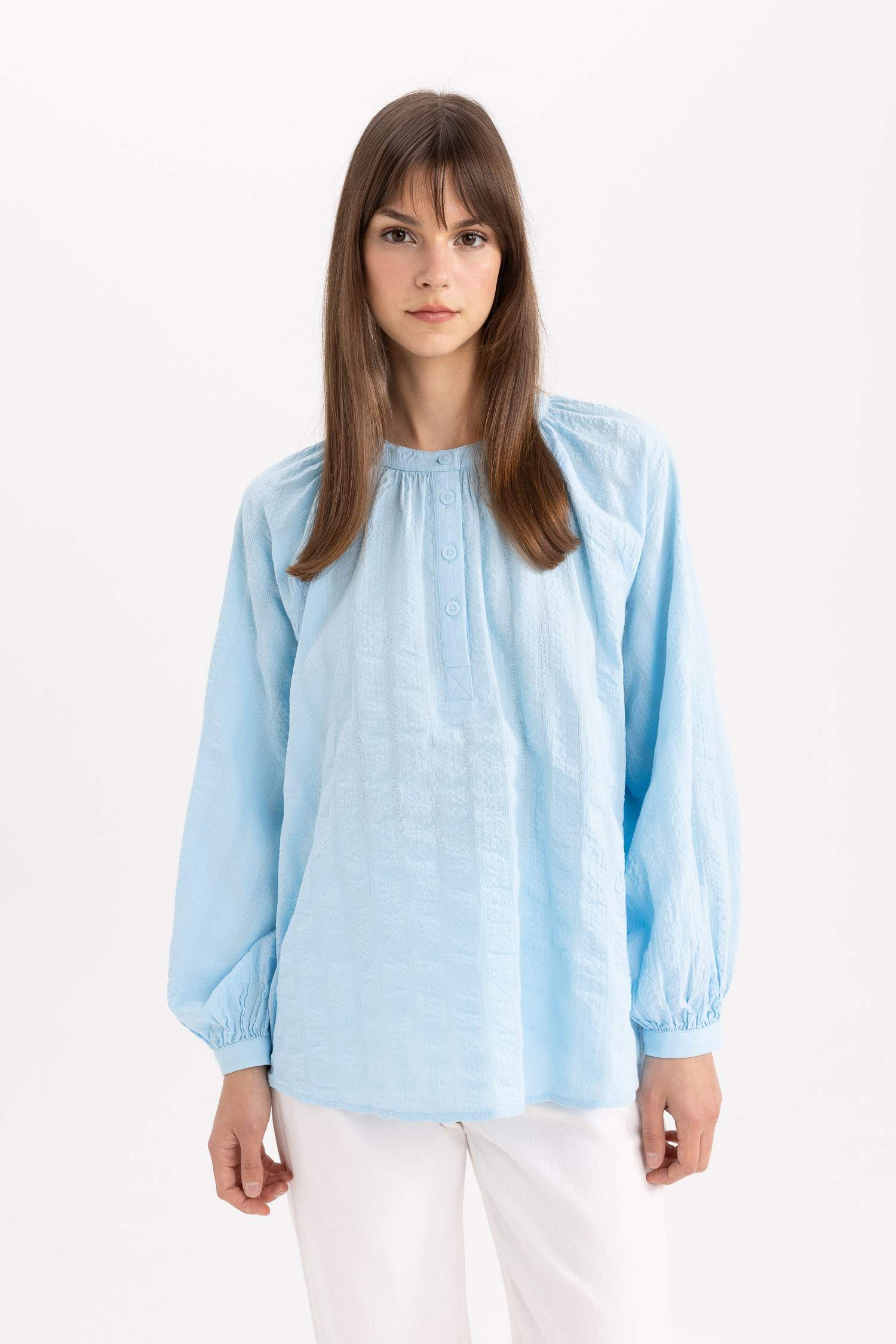 تونيك كم طويل جاكار قصة مريحة