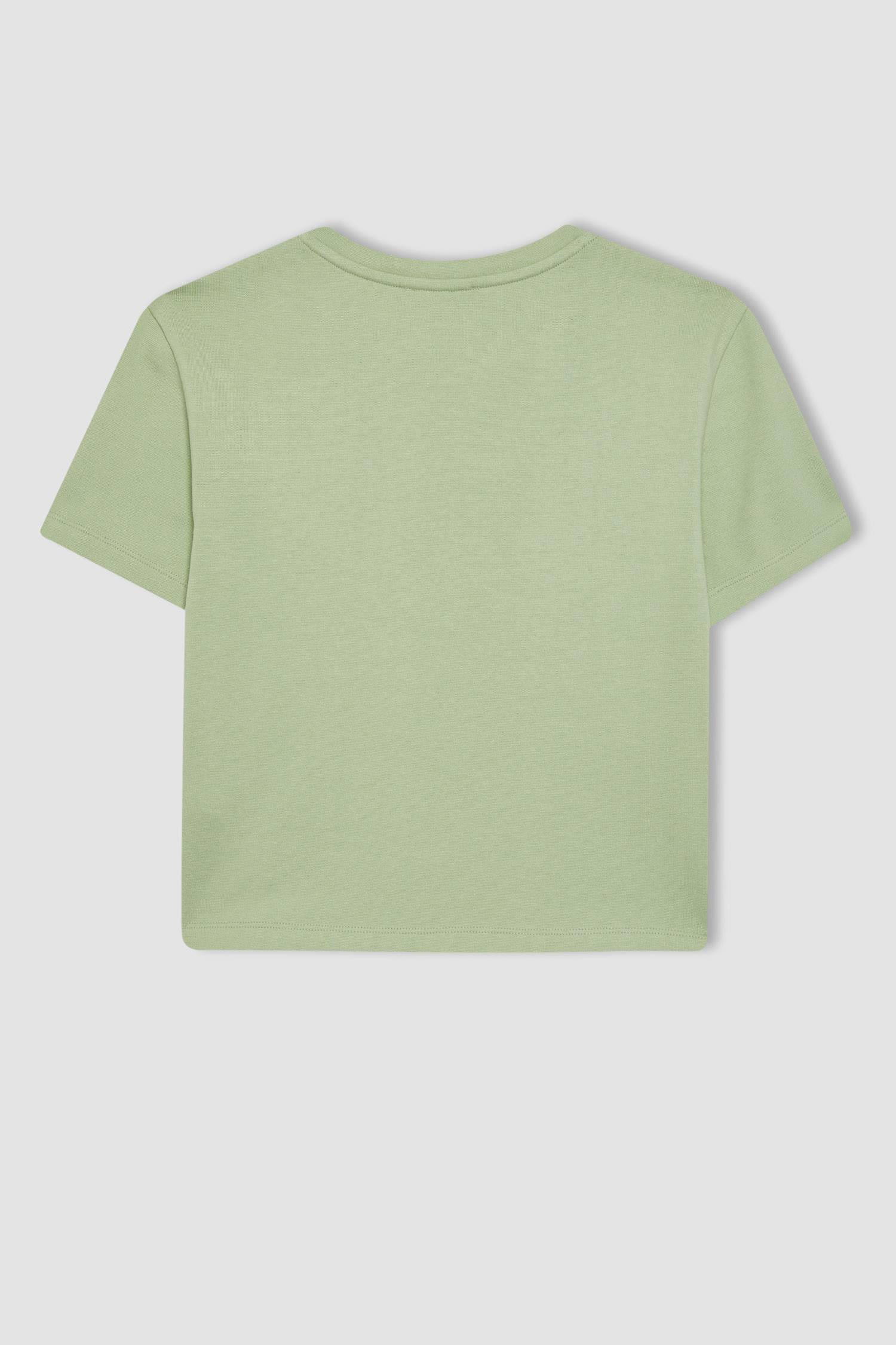 تيشيرت نص ردن مطبوع سليم فيت