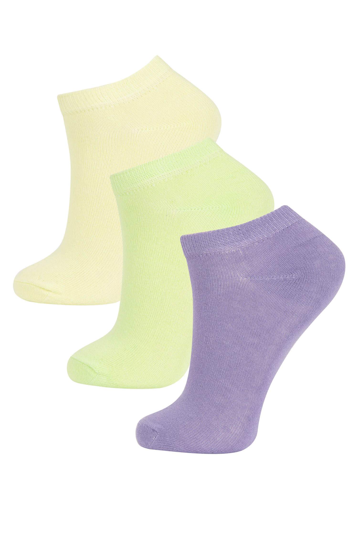 Kız Çocuk 3'lü Pamuklu Soket Çorap