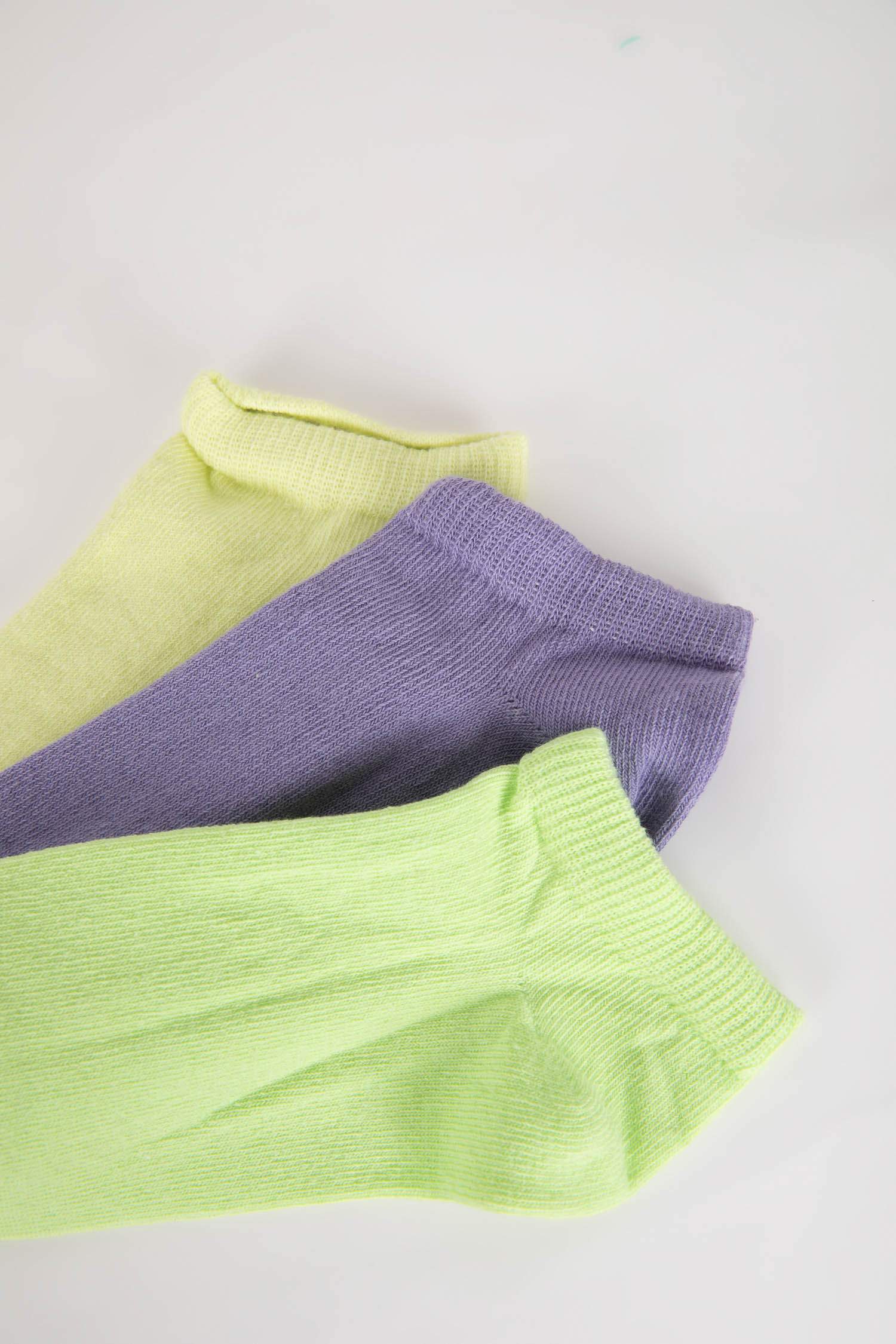 Kız Çocuk 3'lü Pamuklu Soket Çorap