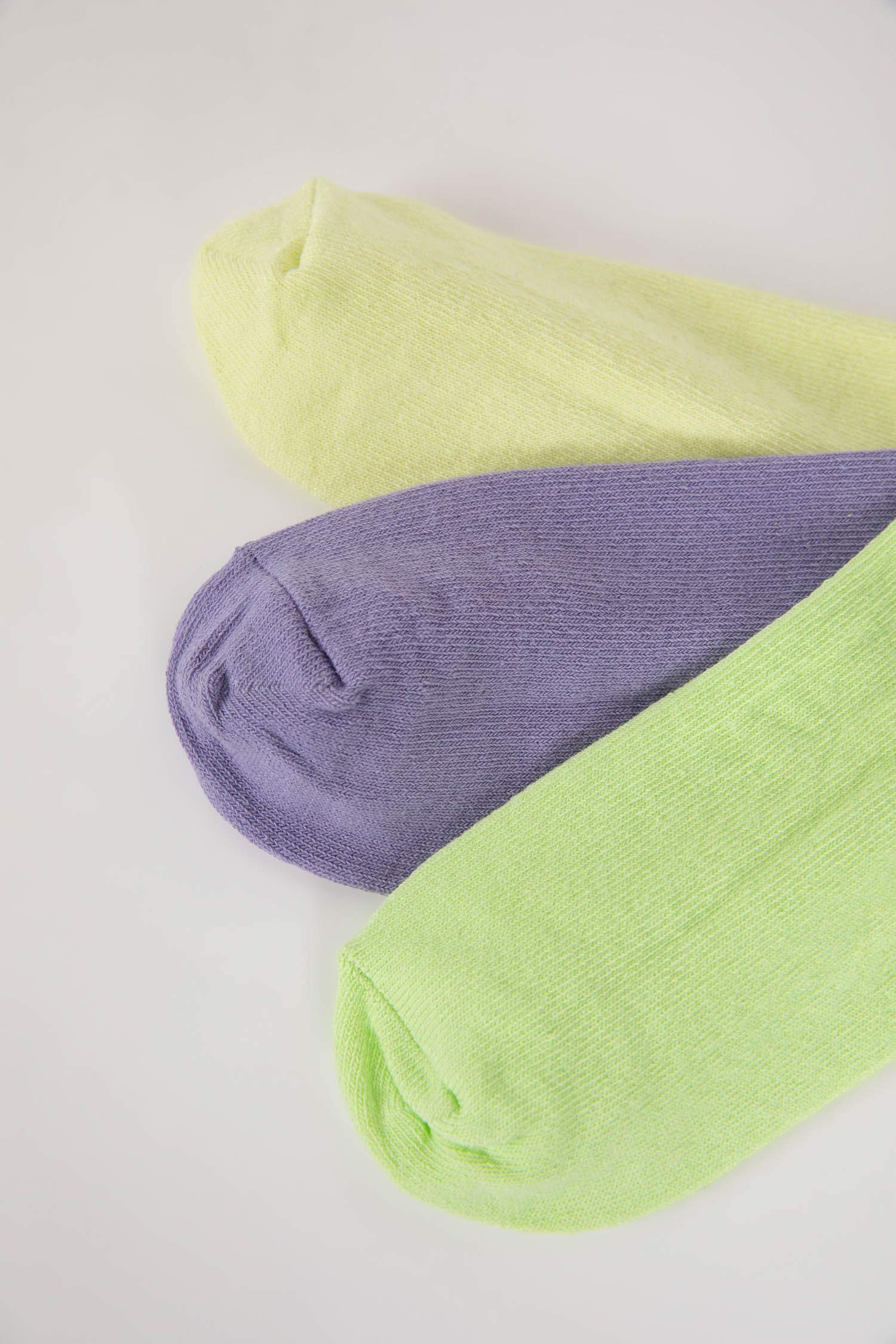 Kız Çocuk 3'lü Pamuklu Soket Çorap