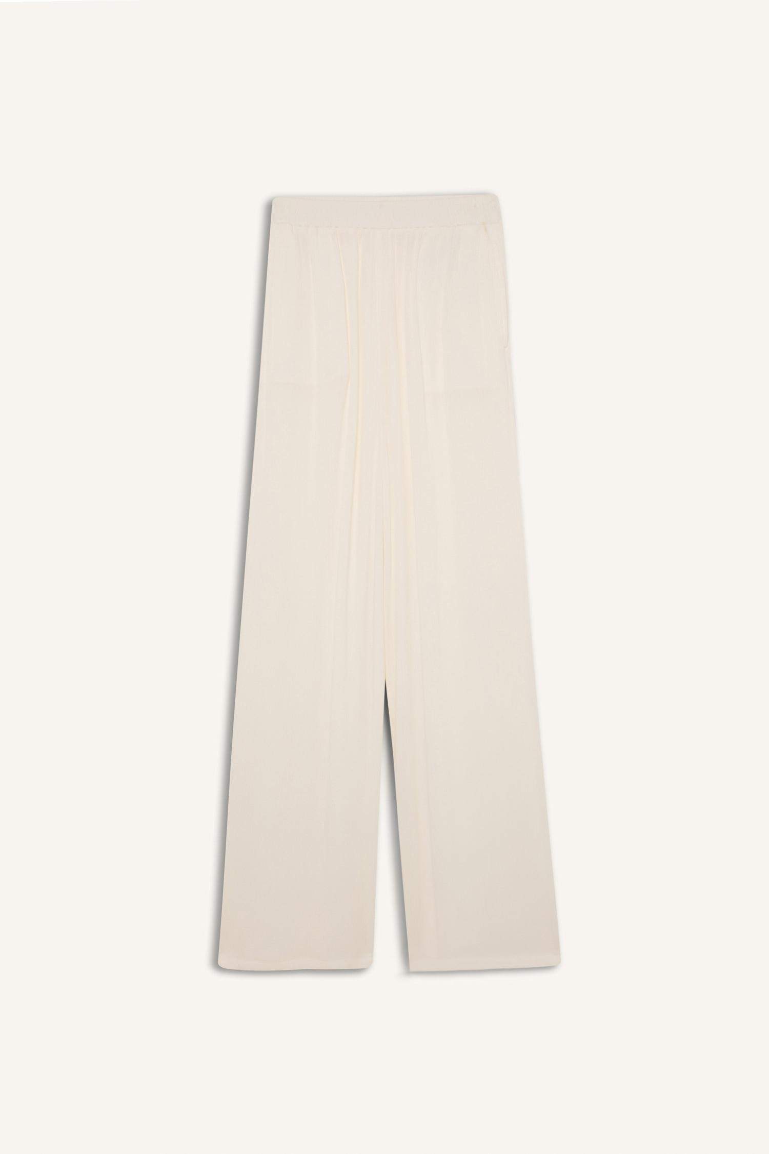 Штаны Wide Leg с двойными карманами и высокой талией из вискозы