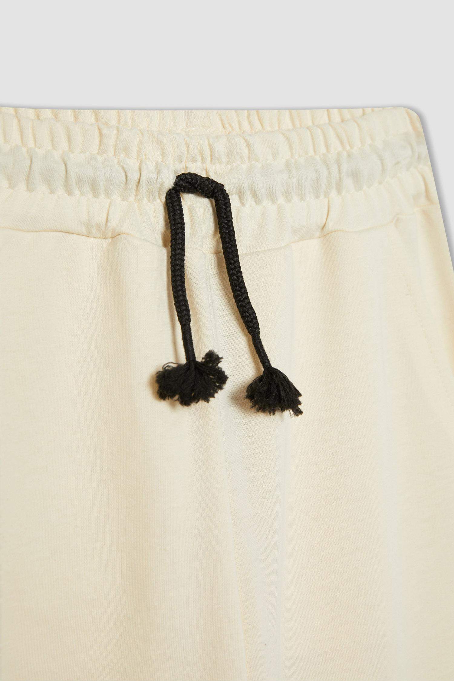 Kız Çocuk Baskılı Beli Bağcıklı Lastikli Paça Cepli Jogger Eşofman Altı