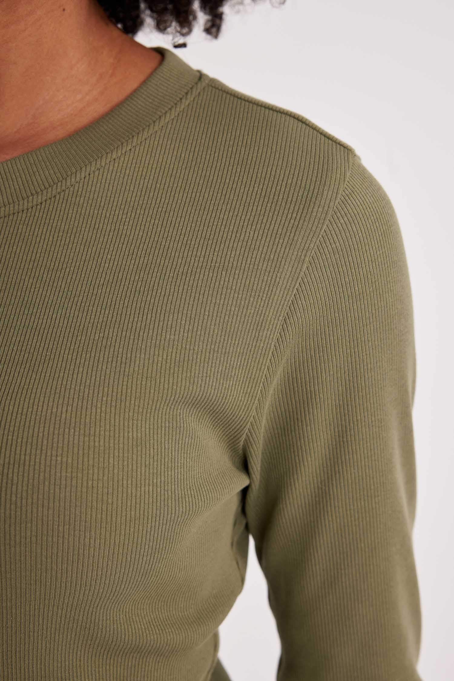 Bodycon Crew Neck Ribbed Camisole Midi Dress