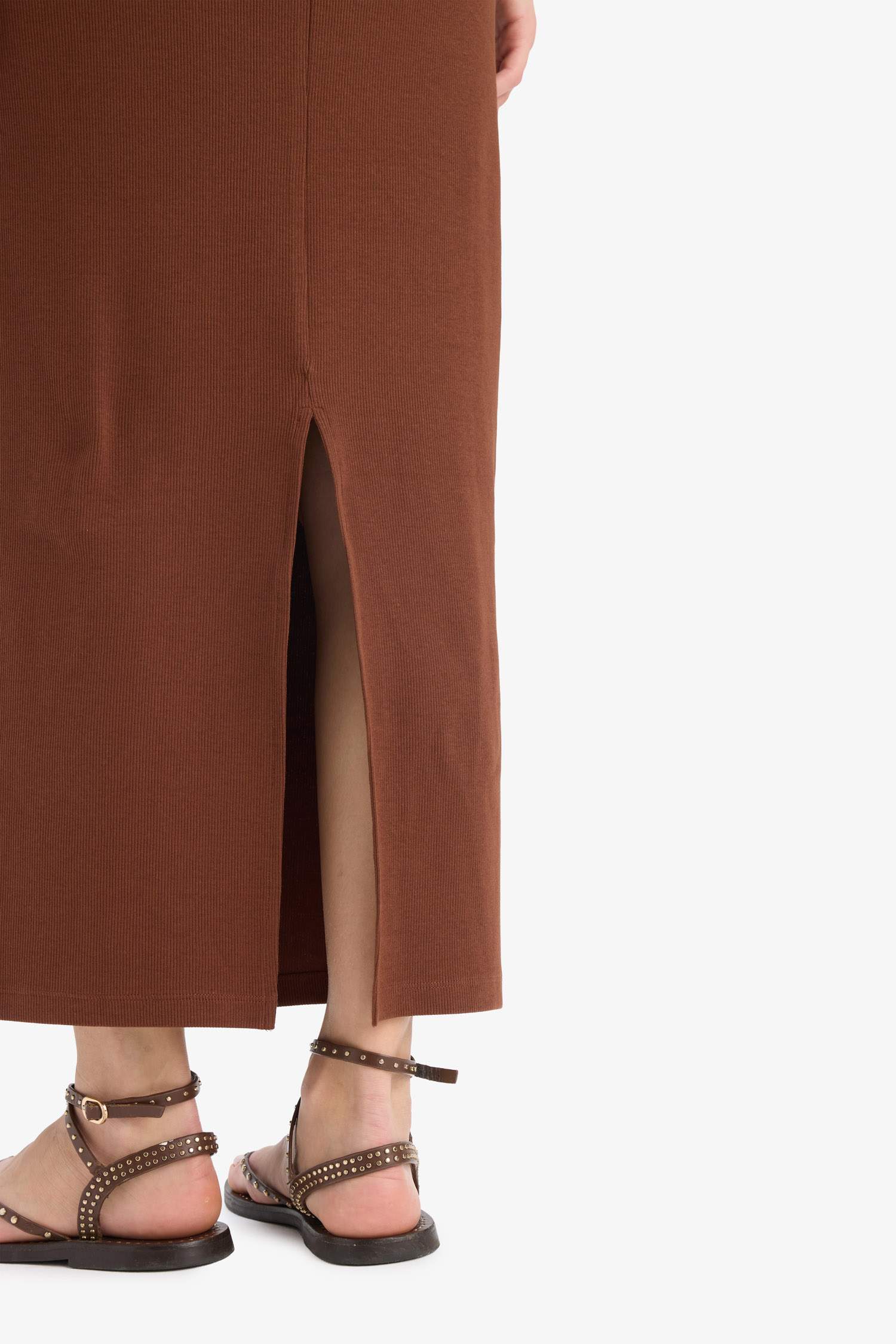 Bodycon Halter Collar Camisole Midi Dress