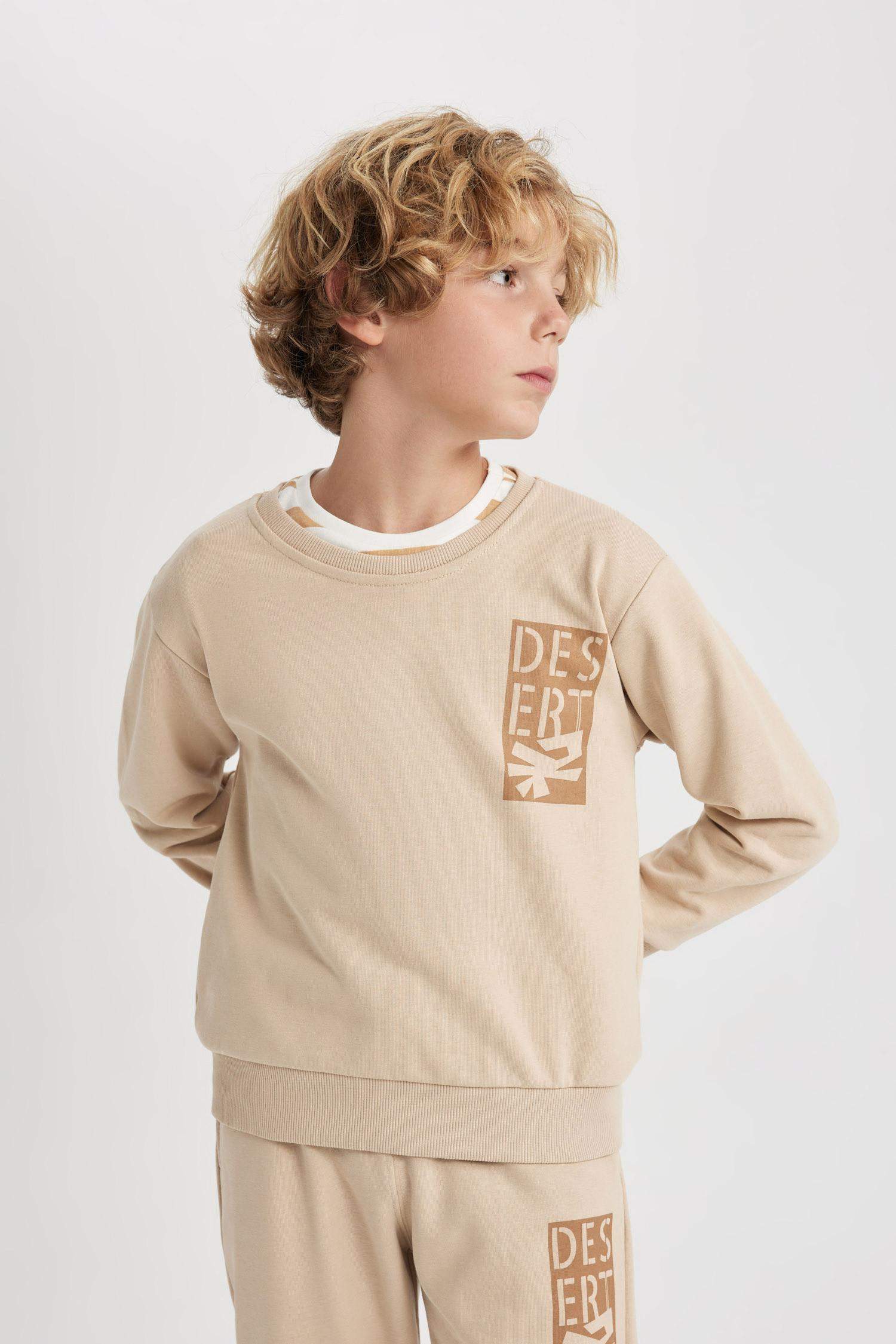 Boy Crew Neck Printed Sweatshirt