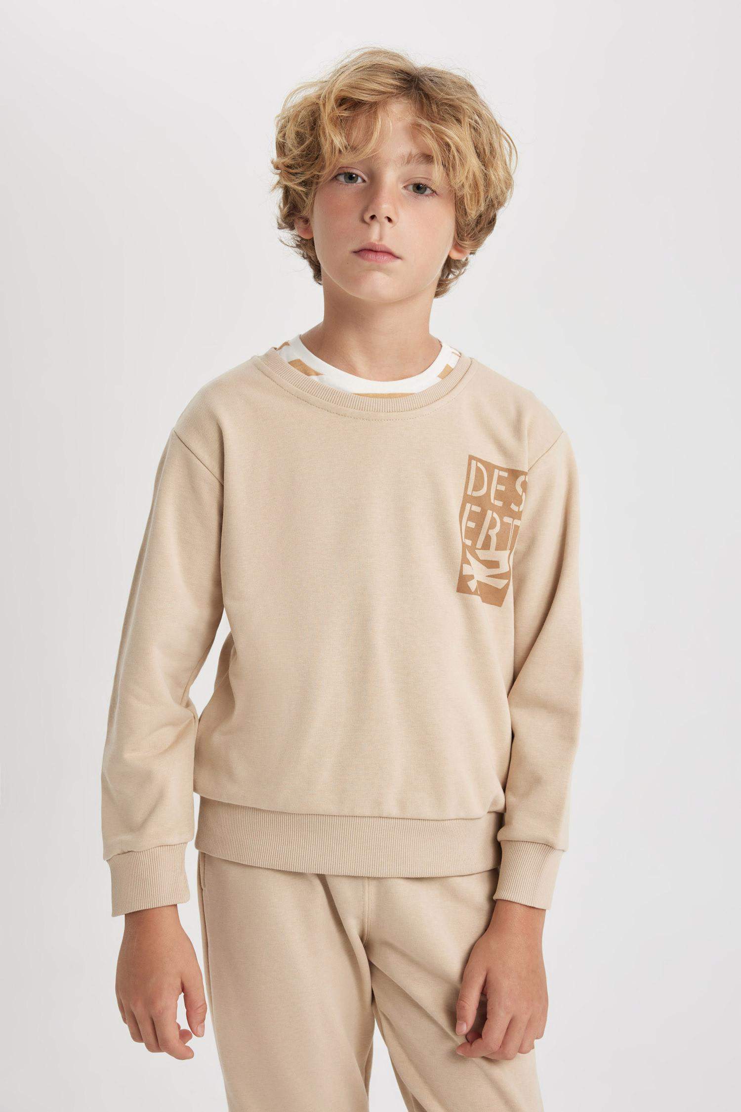 Boy Crew Neck Printed Sweatshirt