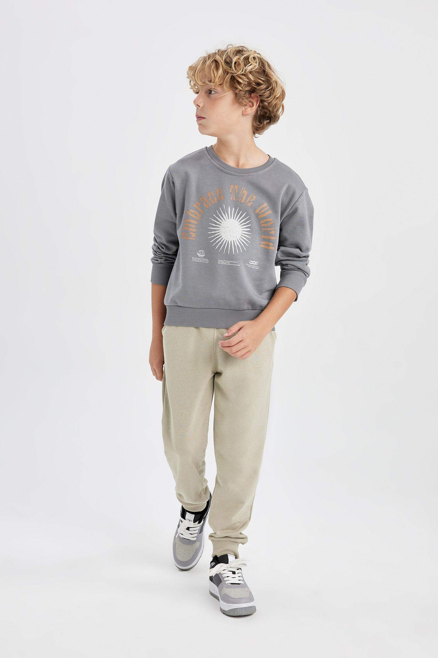 Boy Crew Neck Printed Sweatshirt