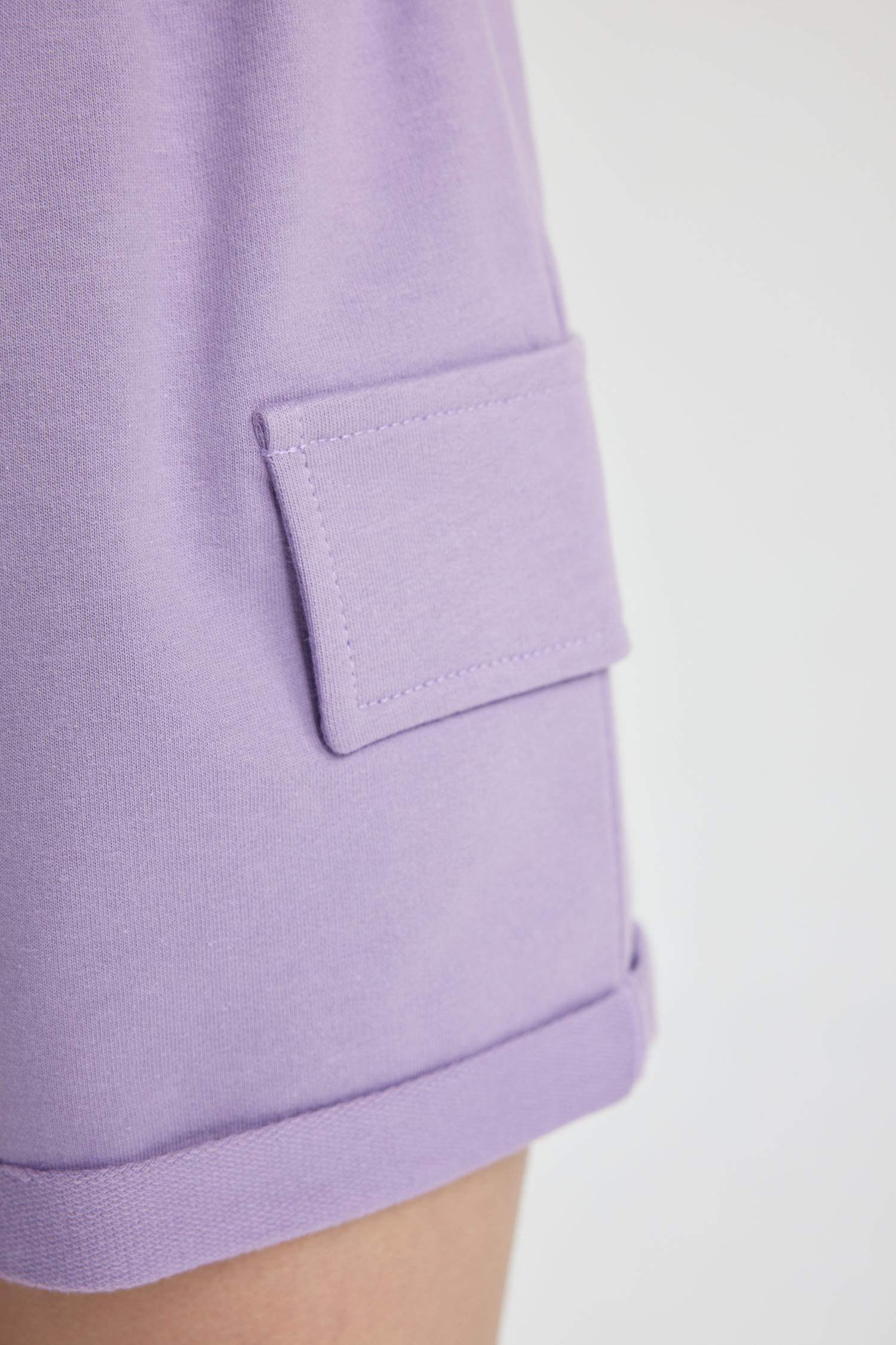 Kız Çocuk Beli Lastikli Basic Düz Şort