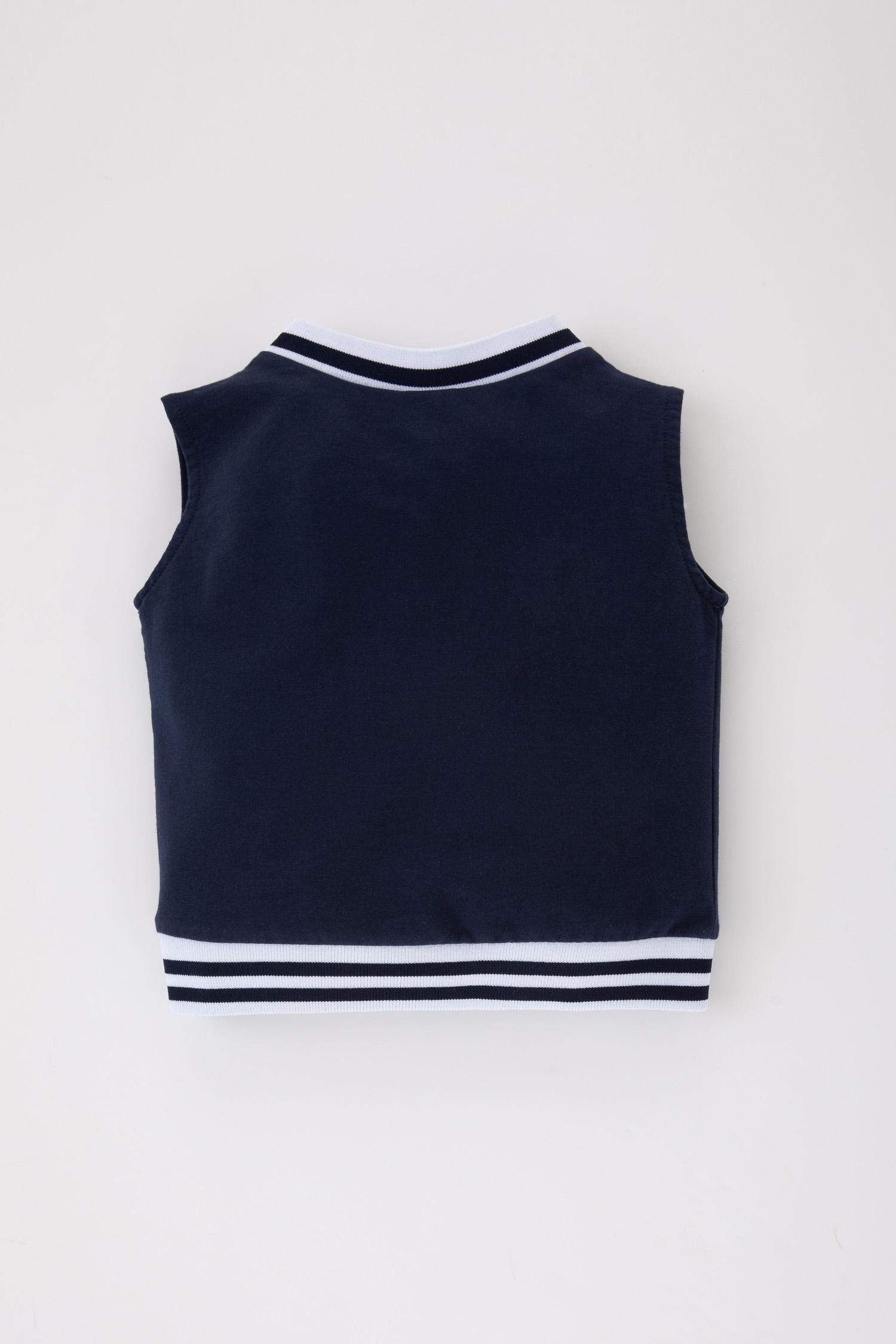 Baby Boy V-Neck Printed Vest