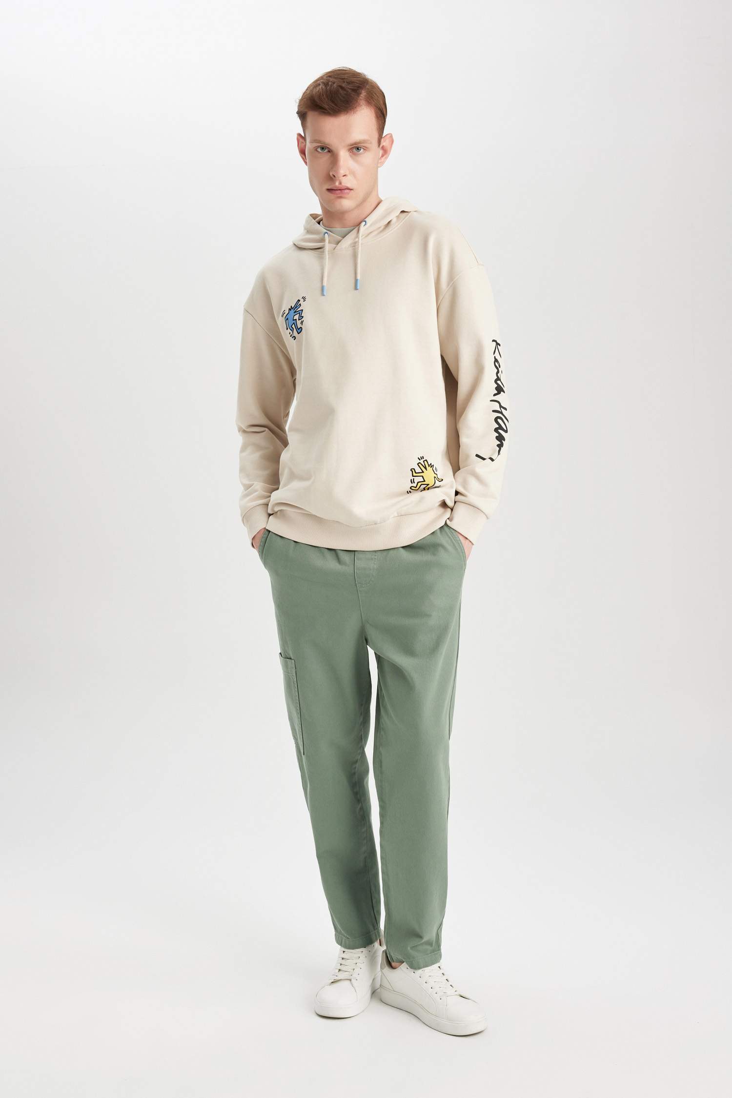 Keith Haring Лицензиялық бокси фит бас киімді Свитер