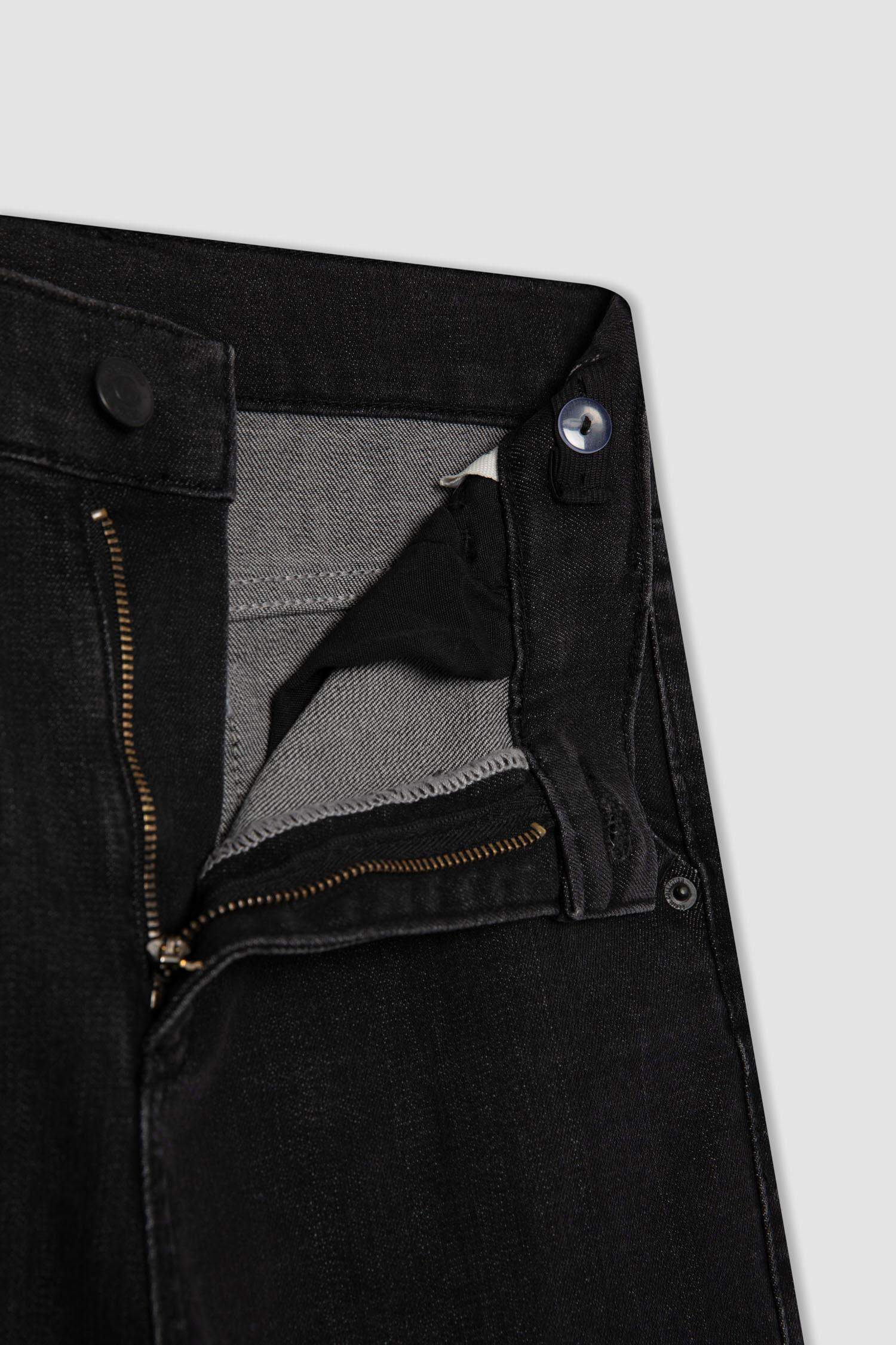 Erkek Çocuk Kargo Fit Düz Paça Jean Pantolon