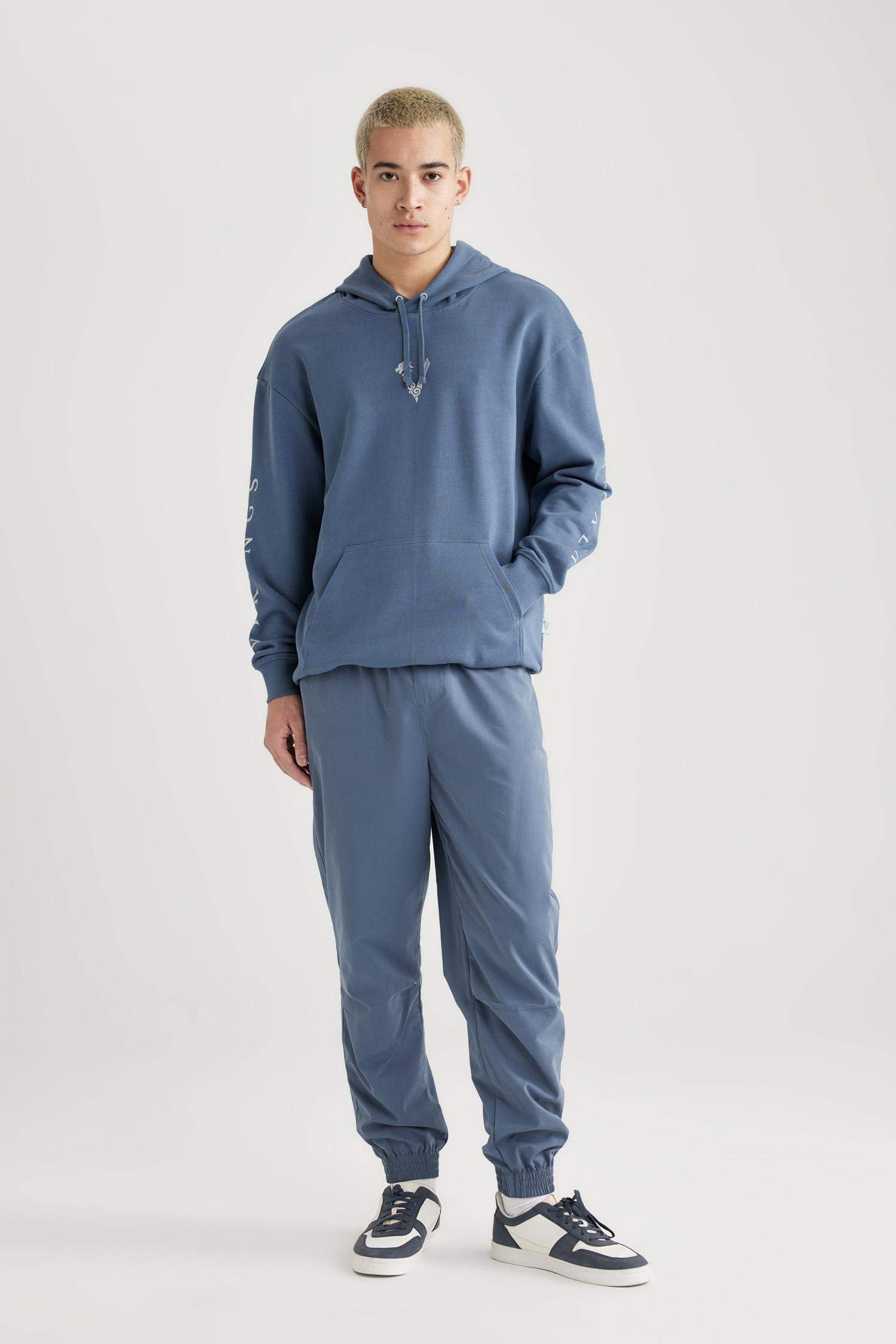 Vikings Valhalla Boxy Fit Hooded Back Printed Sweatshirt