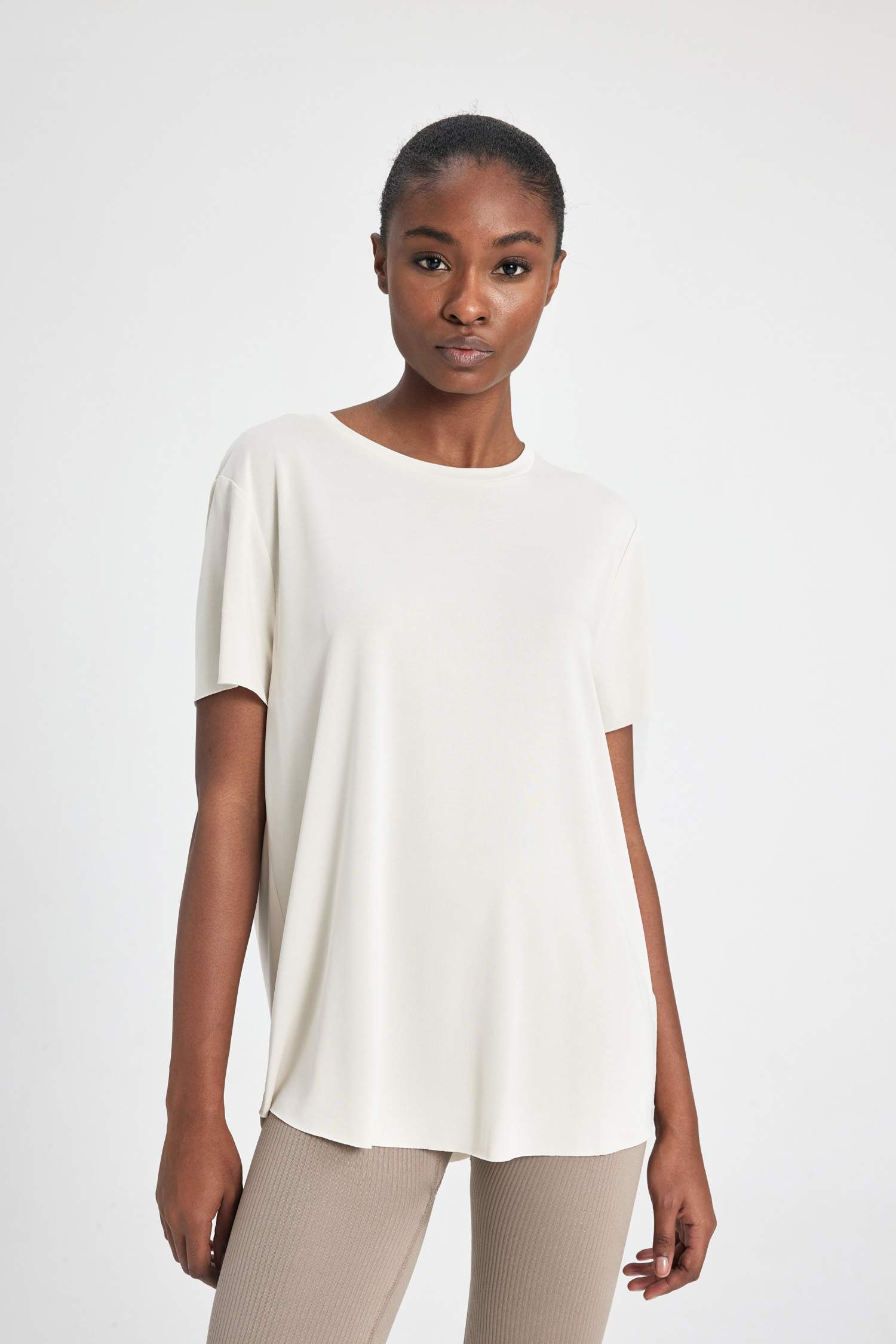 Oversize Fit Modal Crew Neck Sports T-Shirt