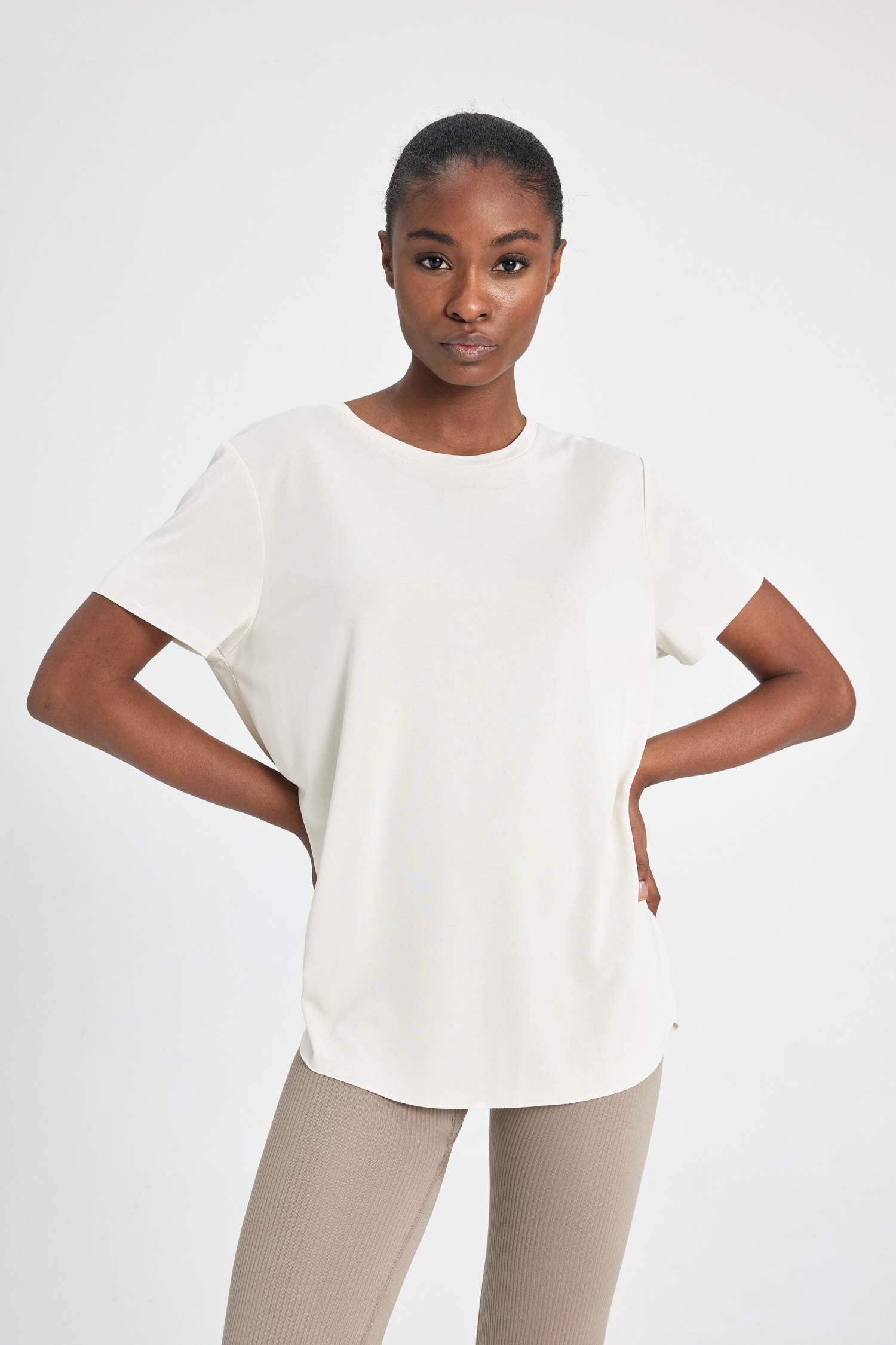Oversize Fit Modal Crew Neck Sports T-Shirt