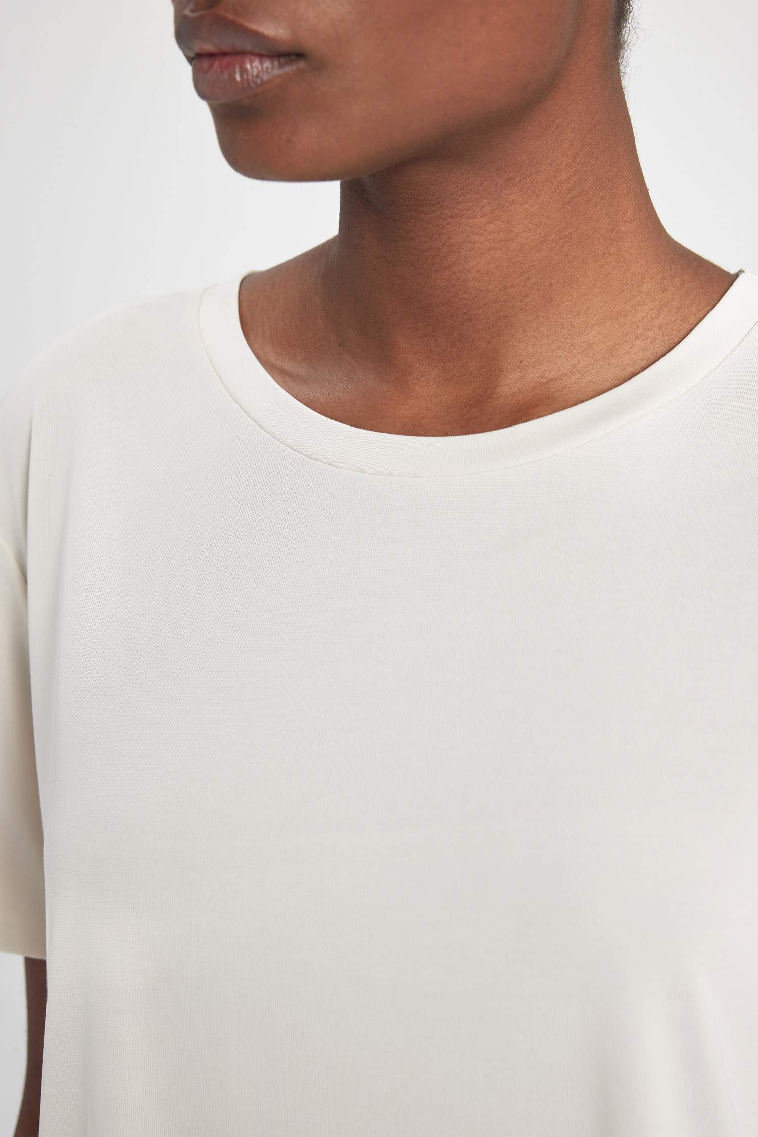 Oversize Fit Modal Crew Neck Sports T-Shirt