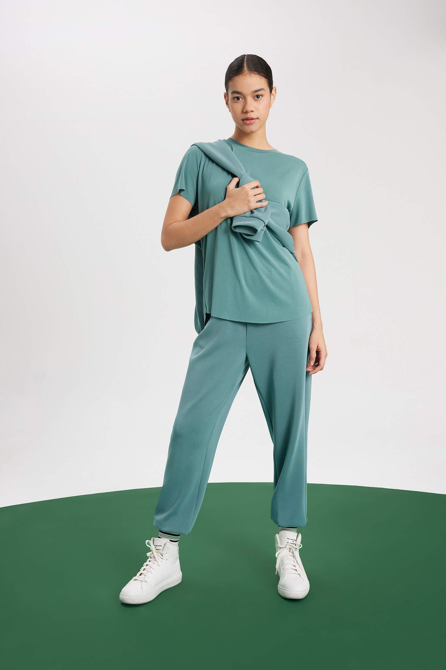 Спортивная футболка оверсайз с круглым вырезом, DeFactoFit