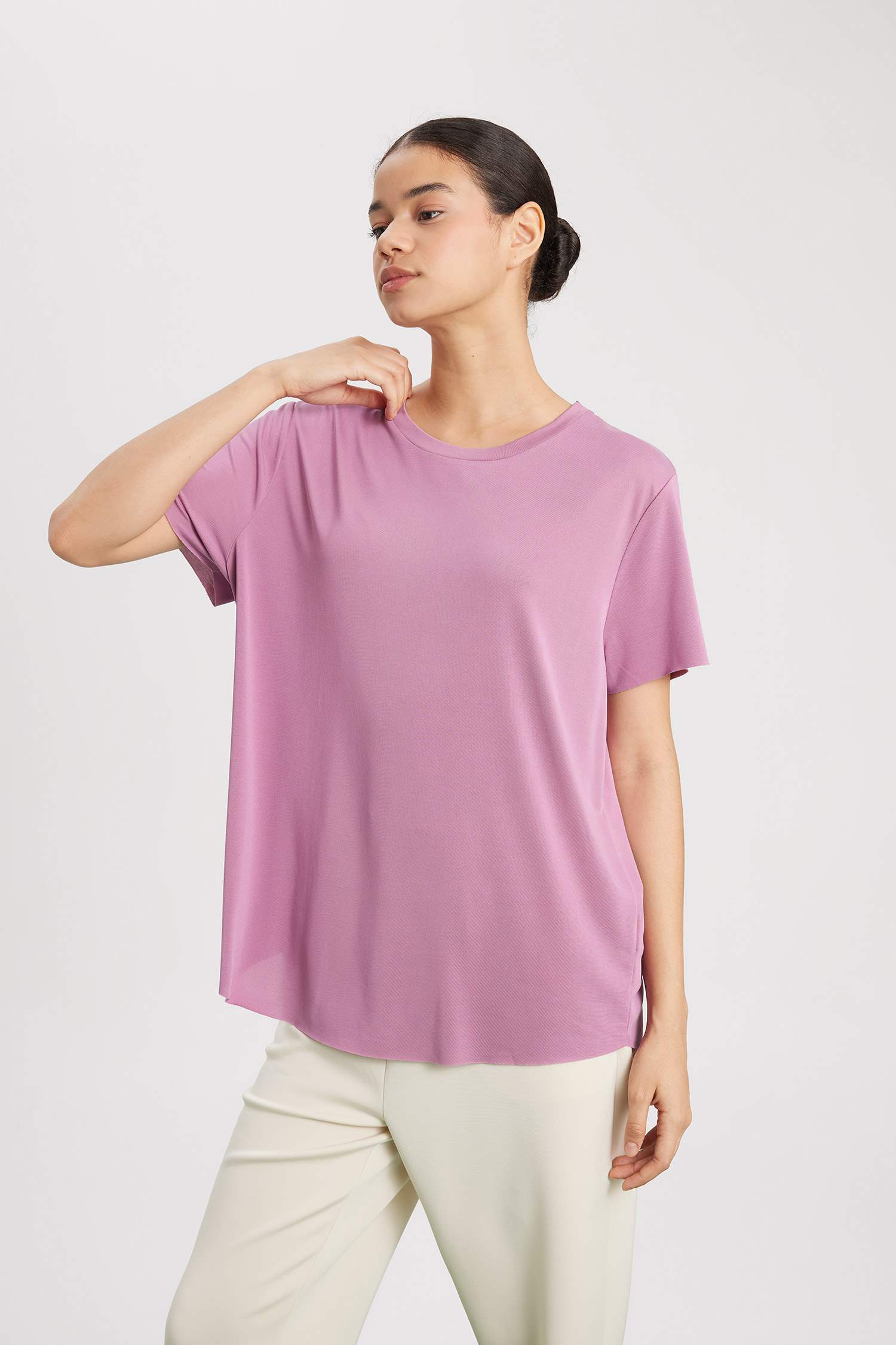 DeFactoFit Oversize Premium Crew Neck Sports T-Shirt