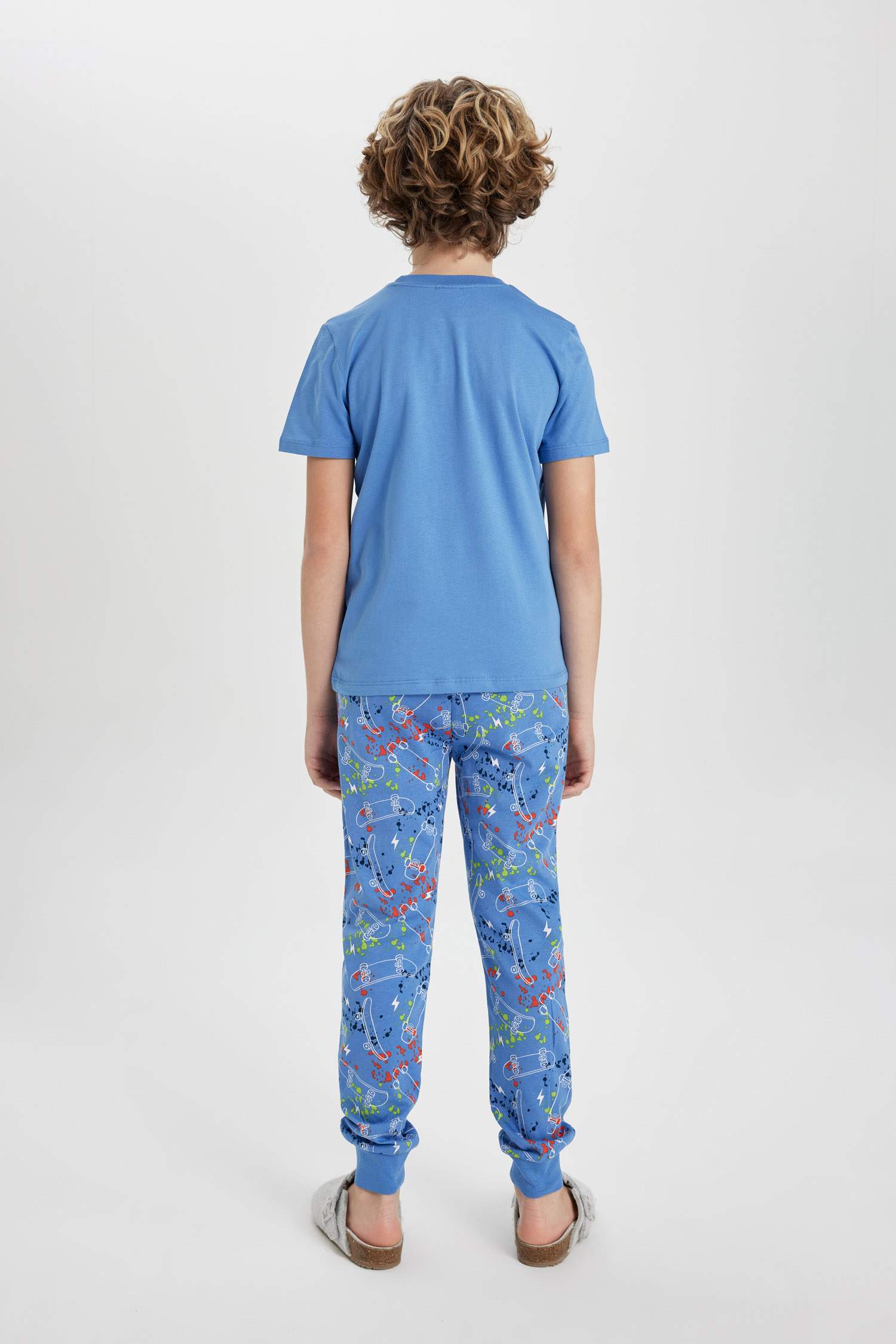 Boy Printed Short Sleeve 2 Piece Pajama Set