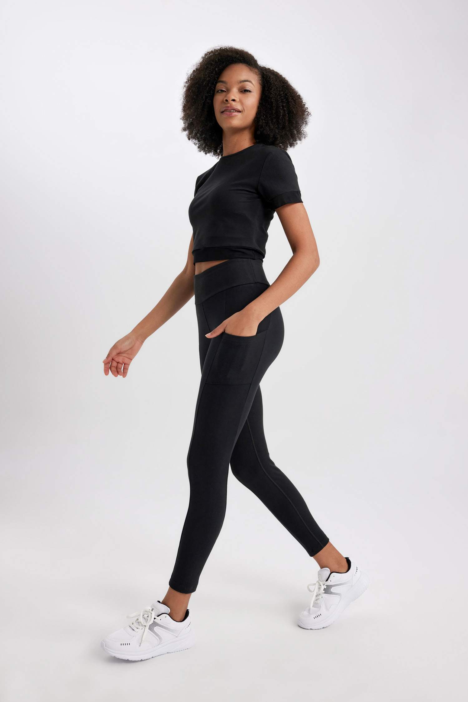 DeFactoFit Waist Wrapping Heavy Fabric Sports Leggings