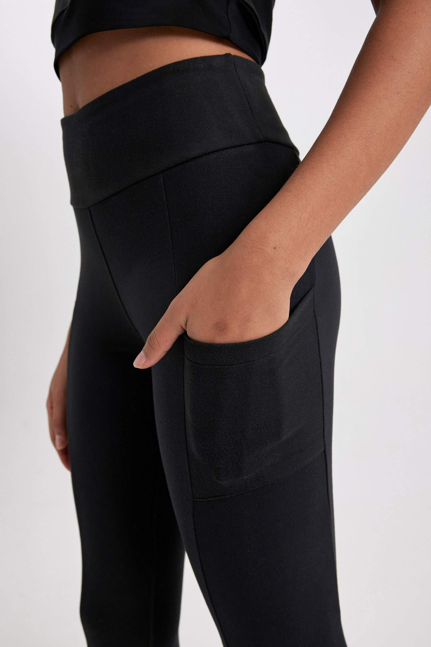 DeFactoFit Waist Wrapping Heavy Fabric Sports Leggings