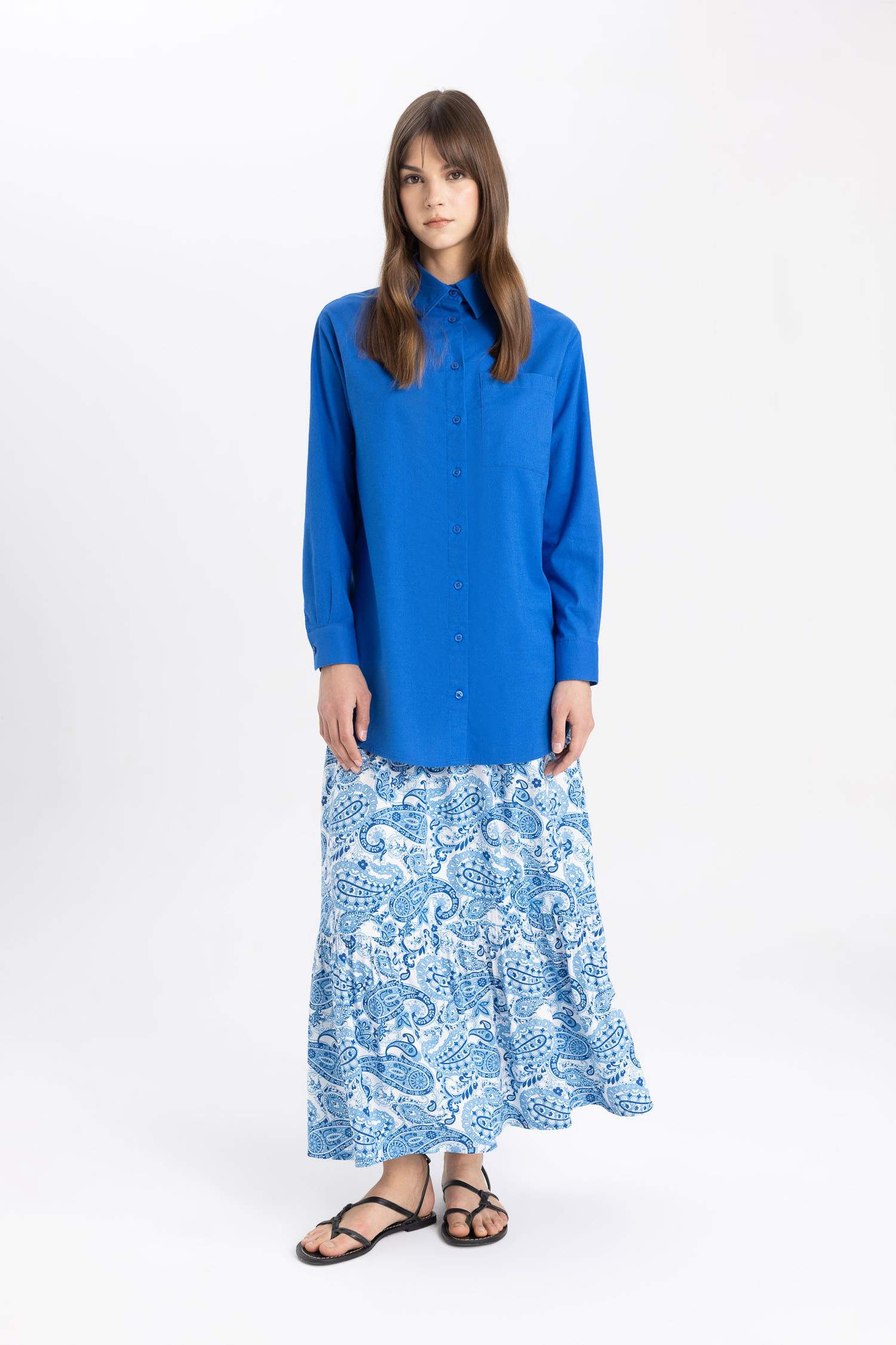 Юбка макси с принтом