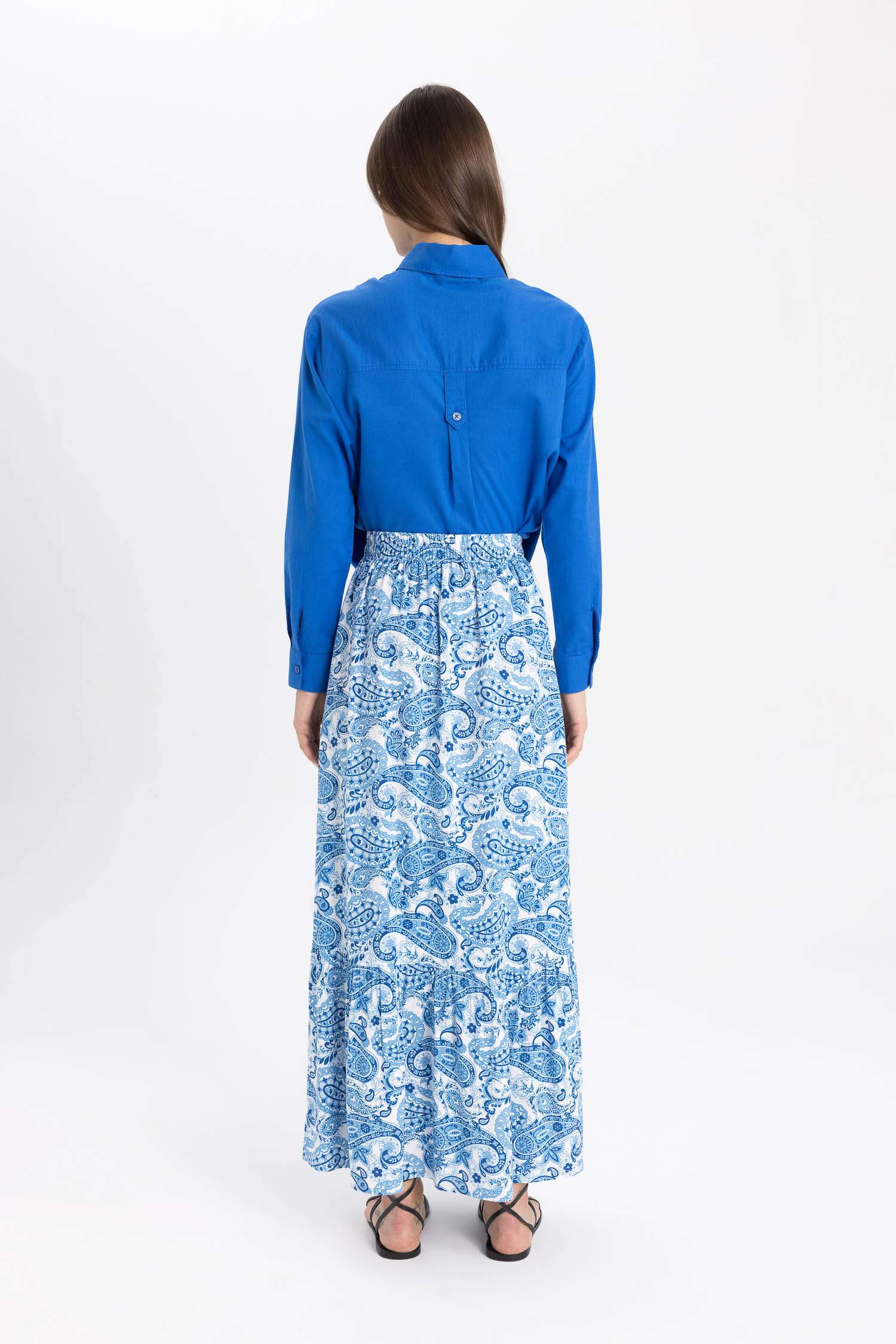 Юбка макси с принтом