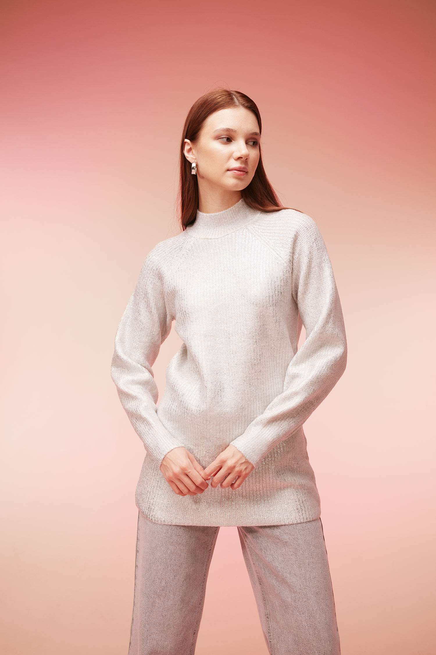 تونيك تريكو قصة عادية برقبة عالية