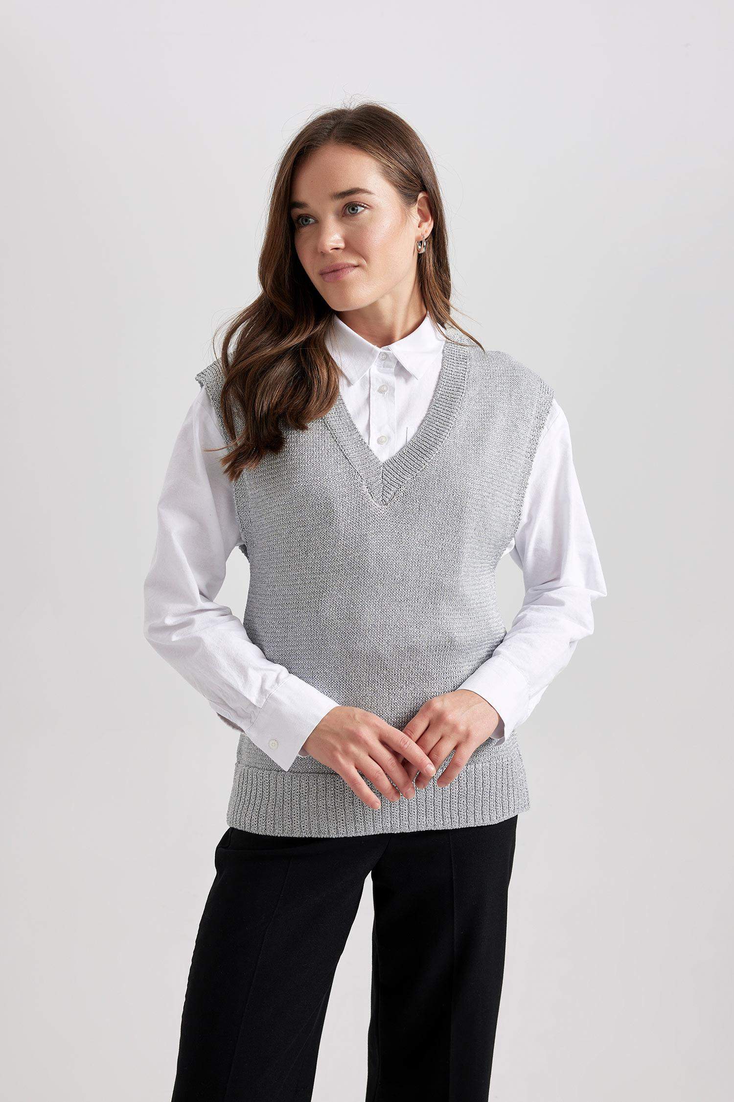 Regular Fit V-Neck Vest
