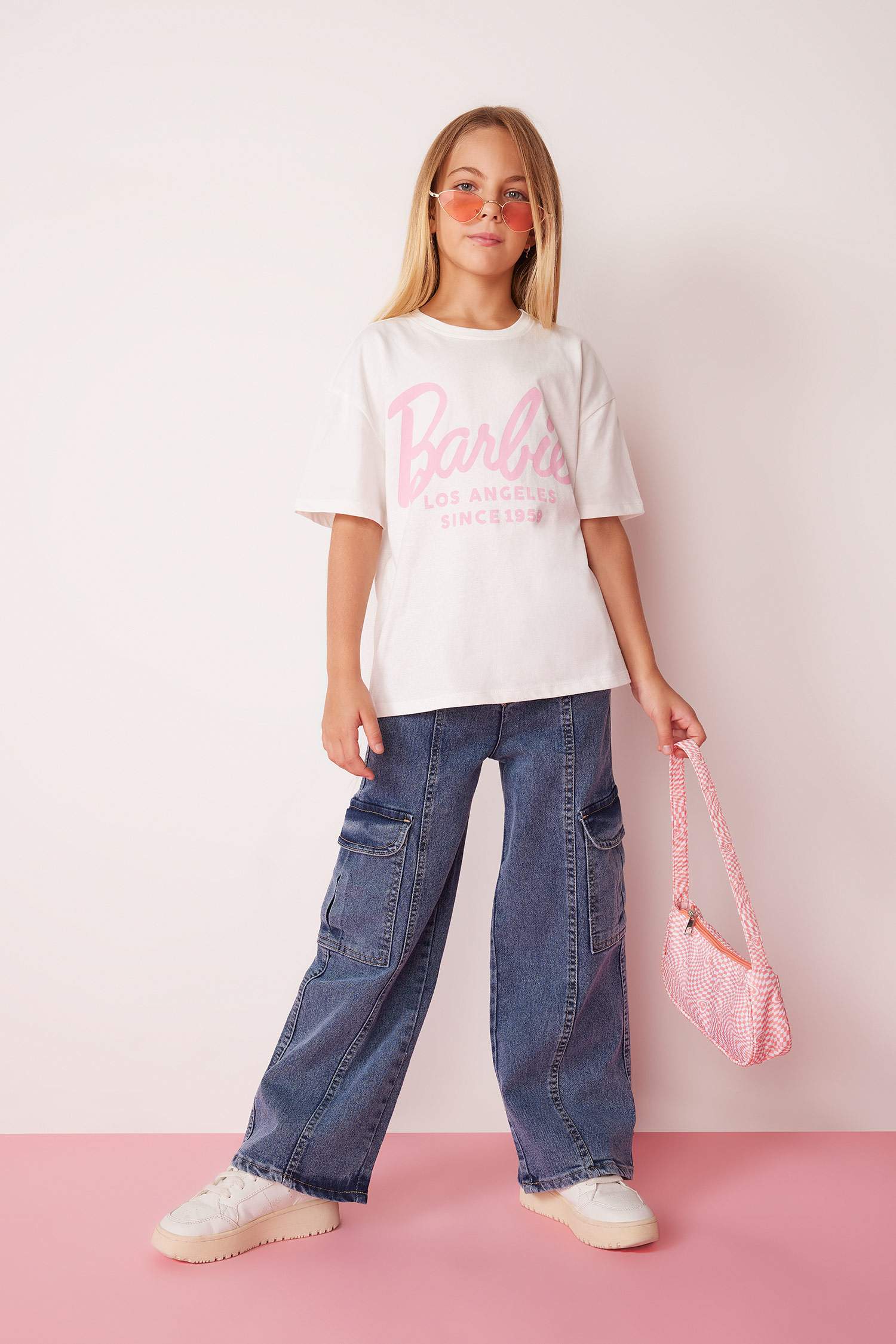 Қыздарға Barbie Лицензиялық қысқа жеңді Қысқа жеңді футболка