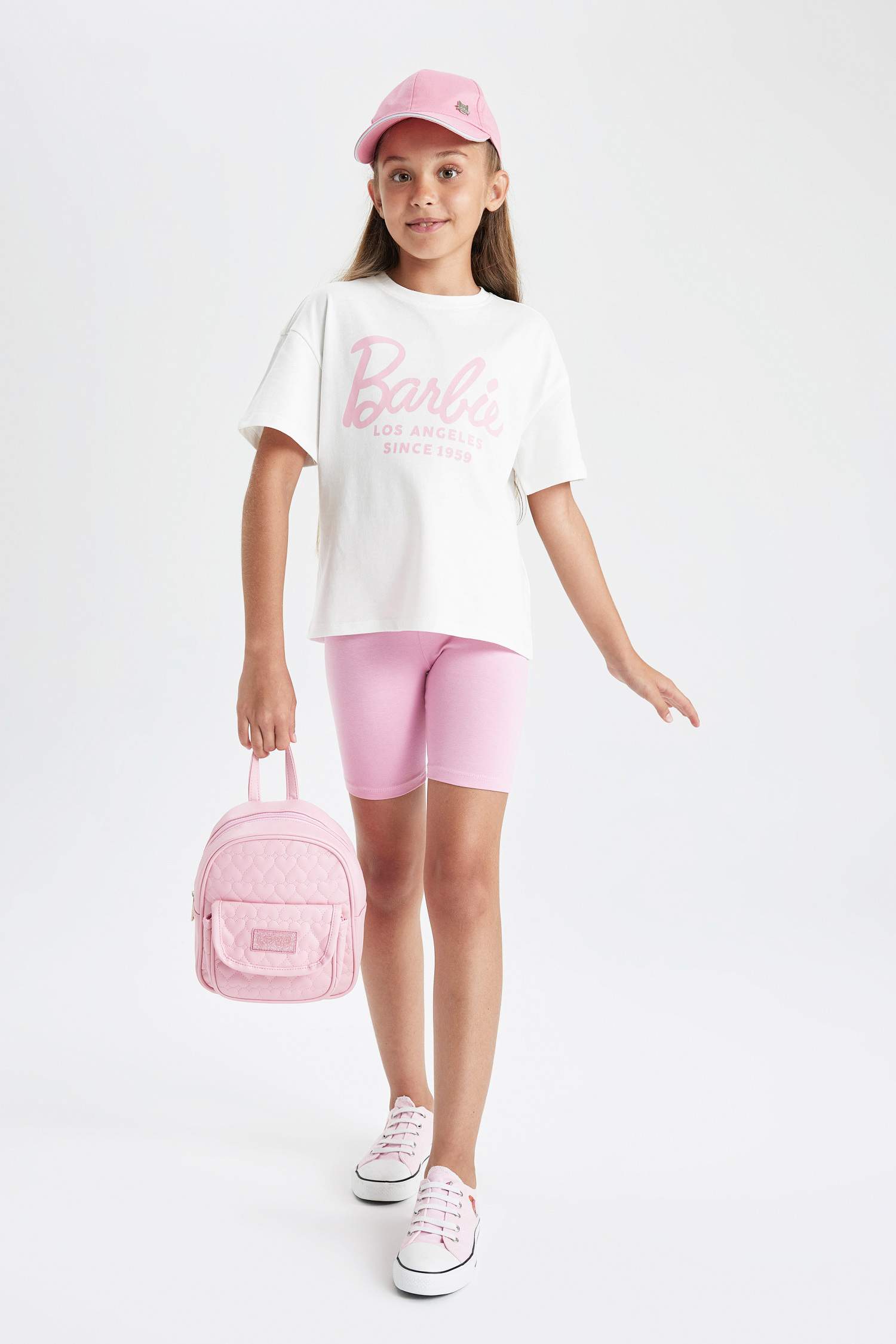 Қыздарға Barbie Лицензиялық қысқа жеңді Қысқа жеңді футболка