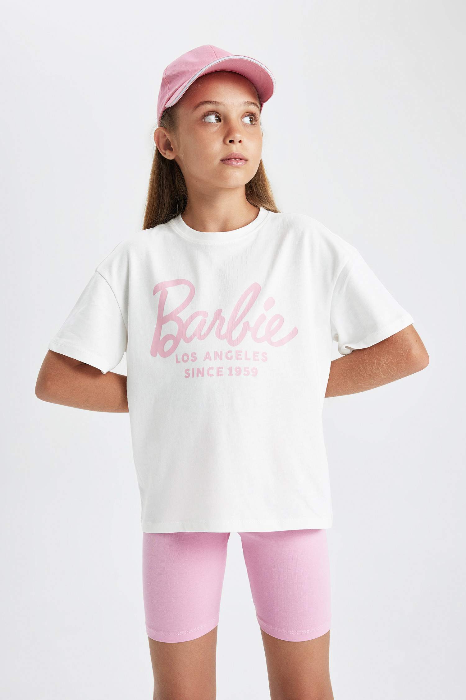 Қыздарға Barbie Лицензиялық қысқа жеңді Қысқа жеңді футболка