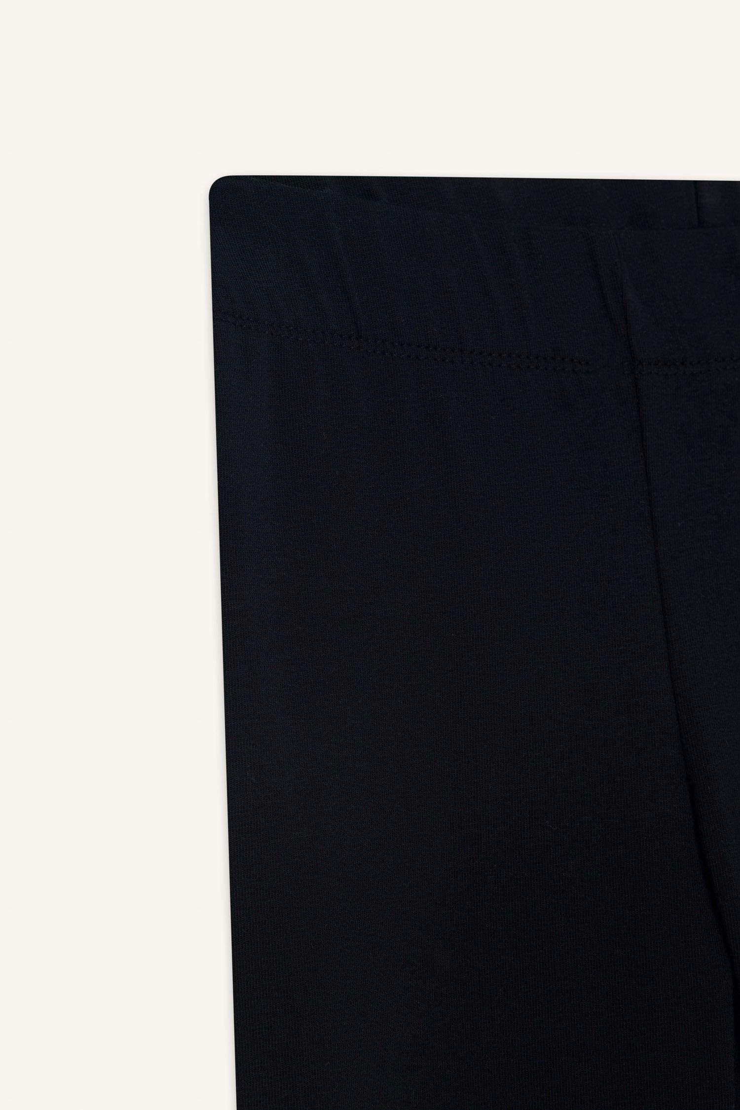 Kız Çocuk Basic Düz Uzun Siyah Tayt