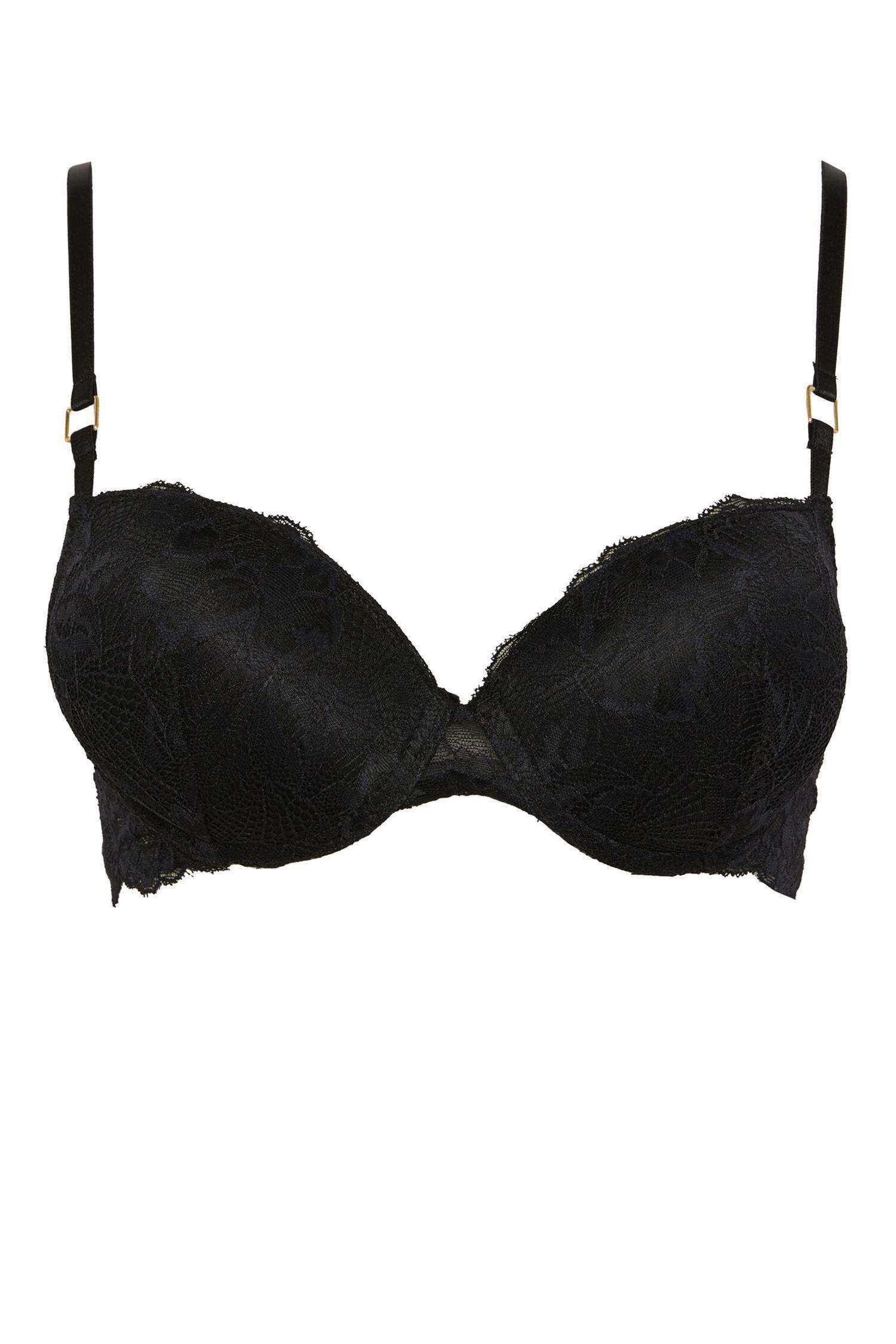 Black WOMEN Fall In Love Lace Push Up Bra 3069961