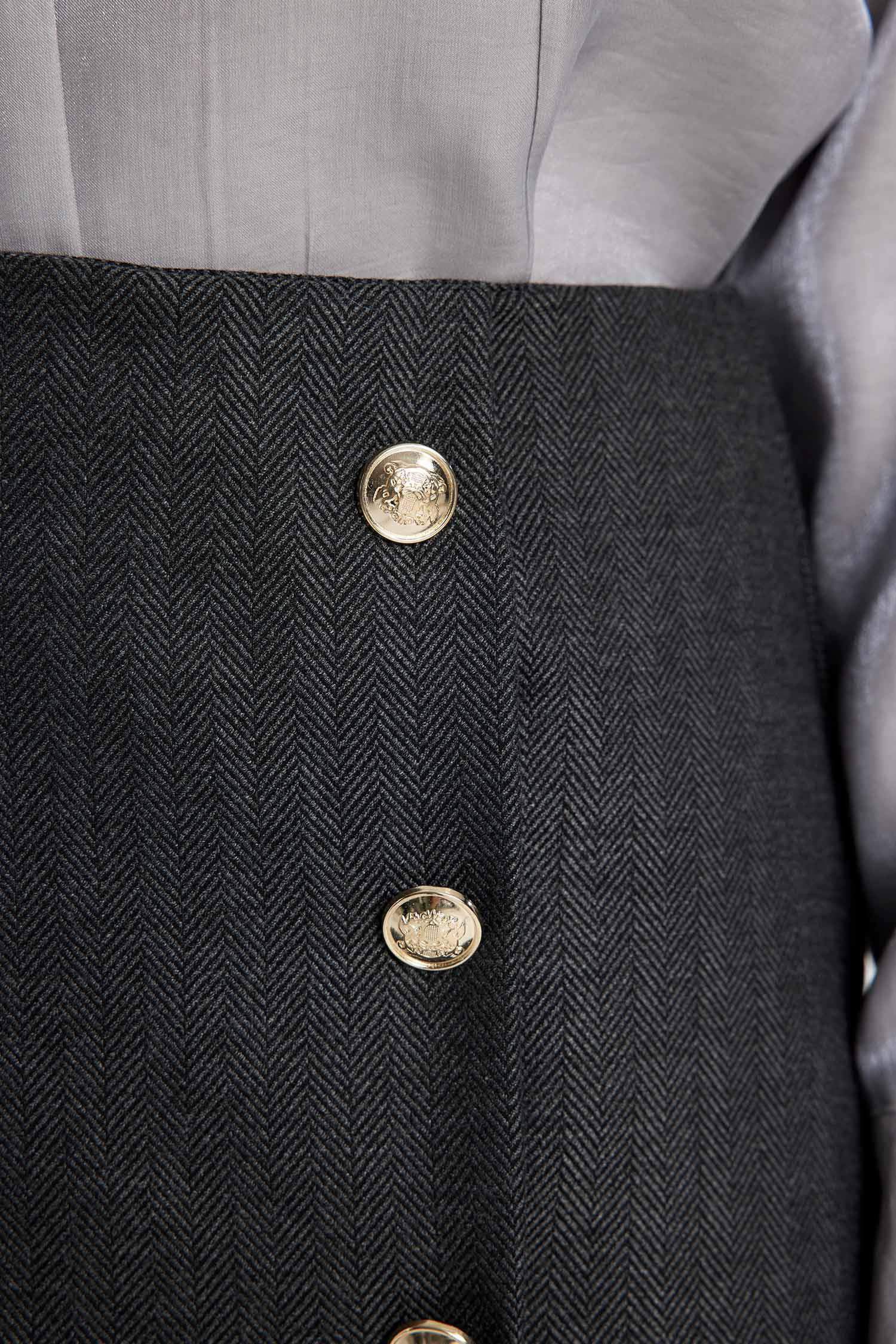 A Cut Knit Patterned Lined Normal Waist Mini Skirt