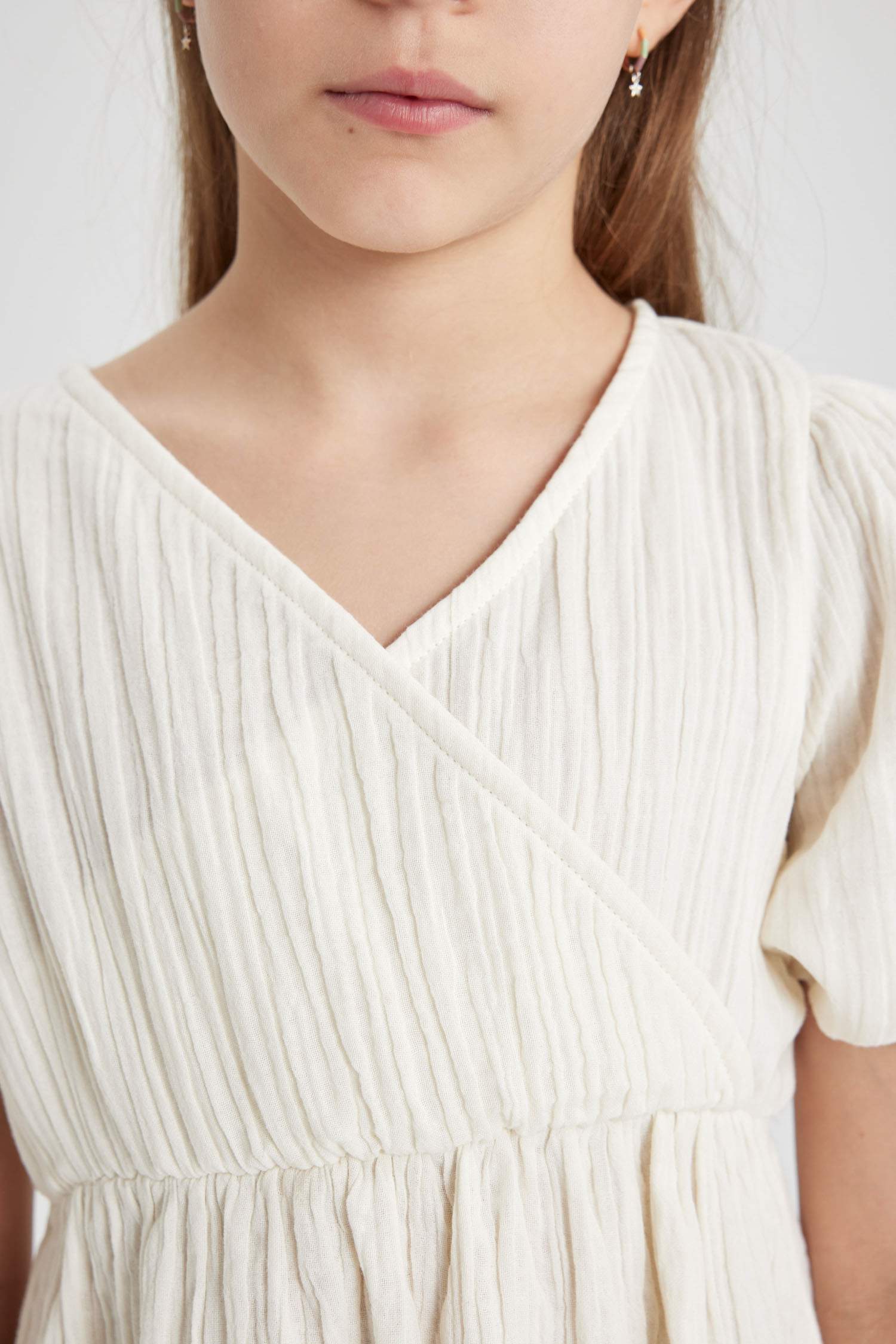 Regular Fit Short Sleeve Woven Dress