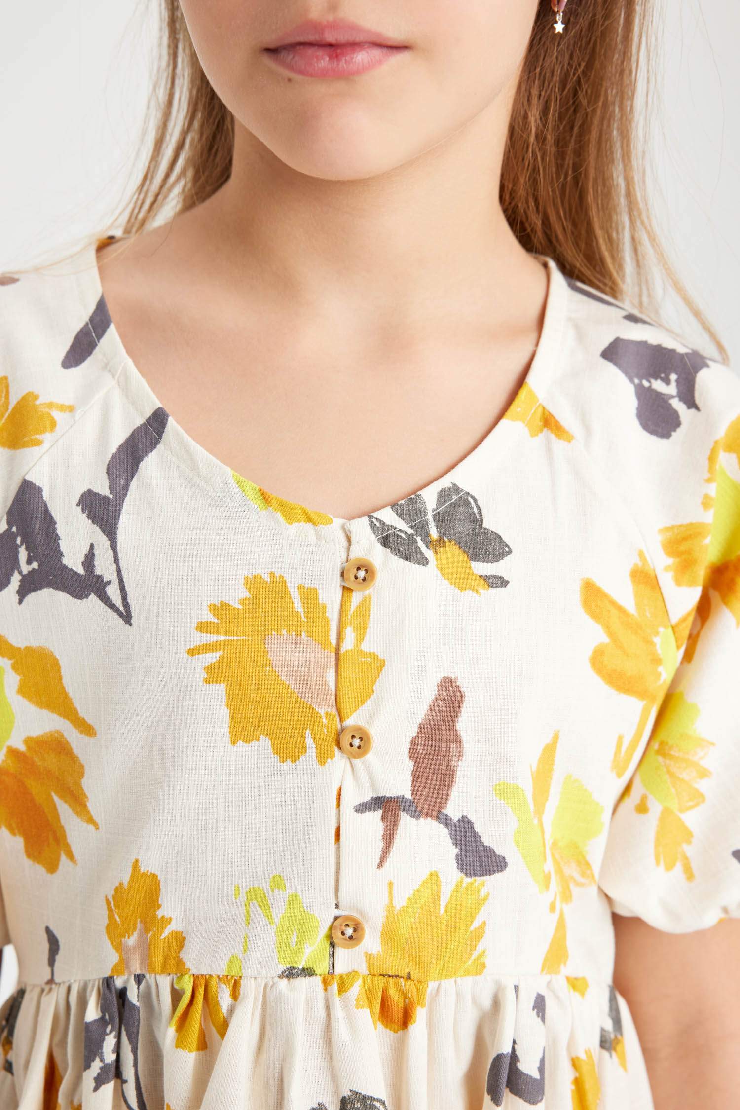 Regular Fit Short Sleeve Woven Dress