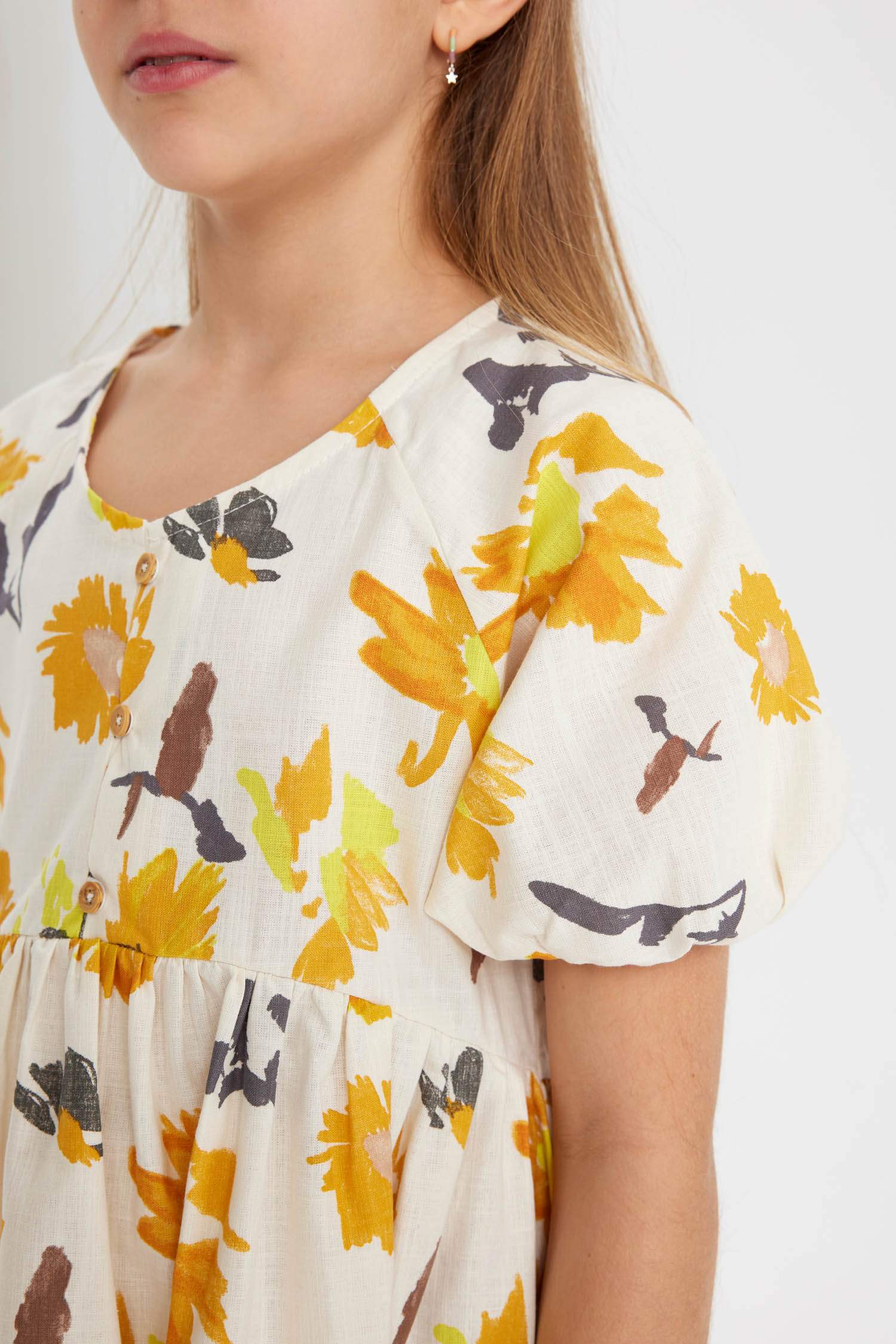 Regular Fit Short Sleeve Woven Dress