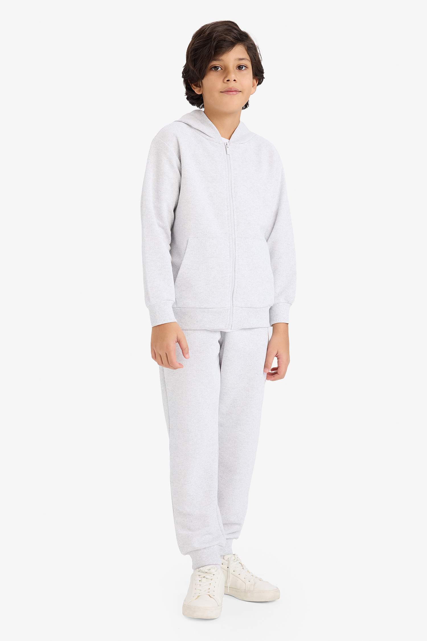 Erkek Çocuk Beli Paçası Lastikli Basic Düz Pike Eşofman Altı