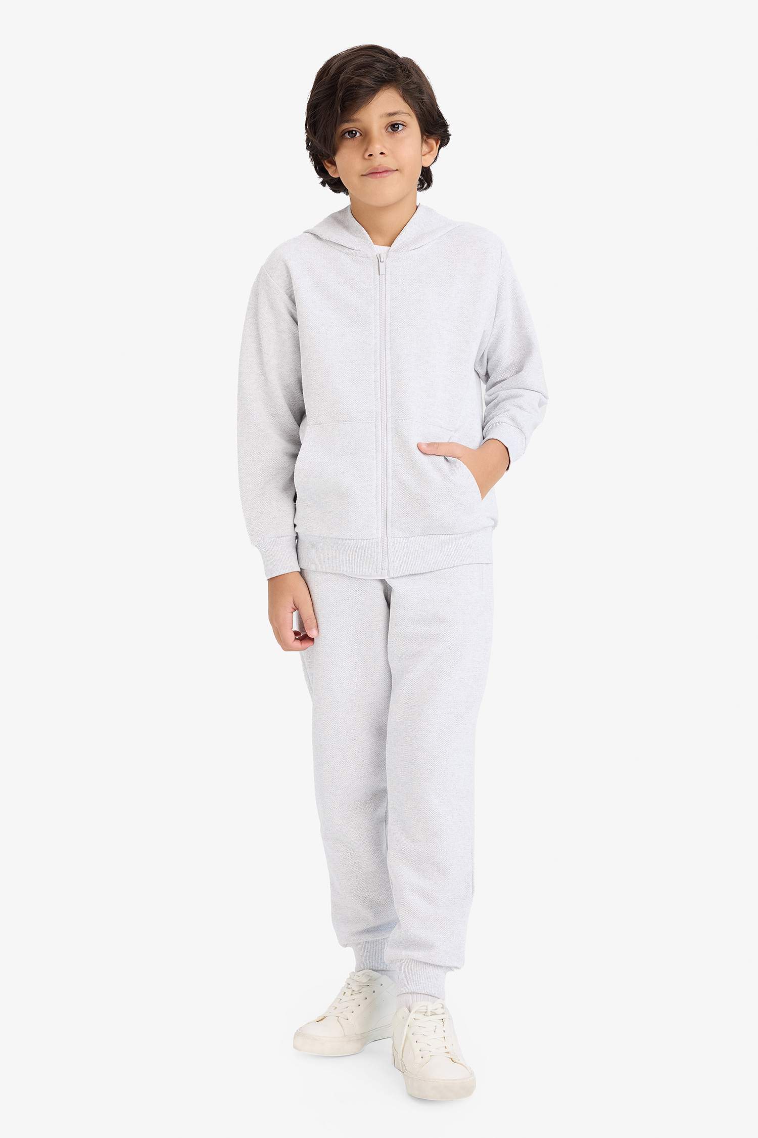 Erkek Çocuk Beli Paçası Lastikli Basic Düz Pike Eşofman Altı