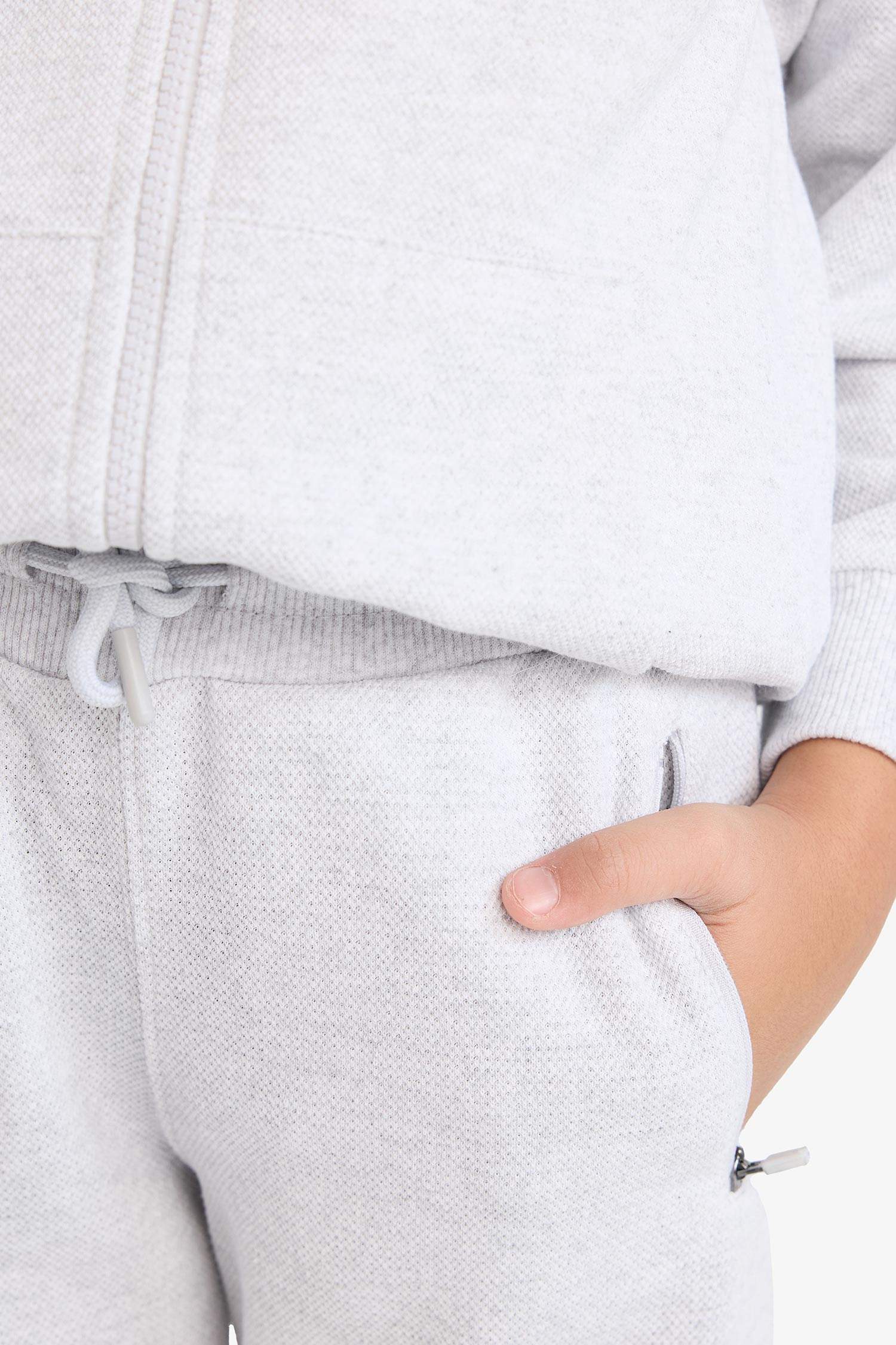 Erkek Çocuk Beli Paçası Lastikli Basic Düz Pike Eşofman Altı