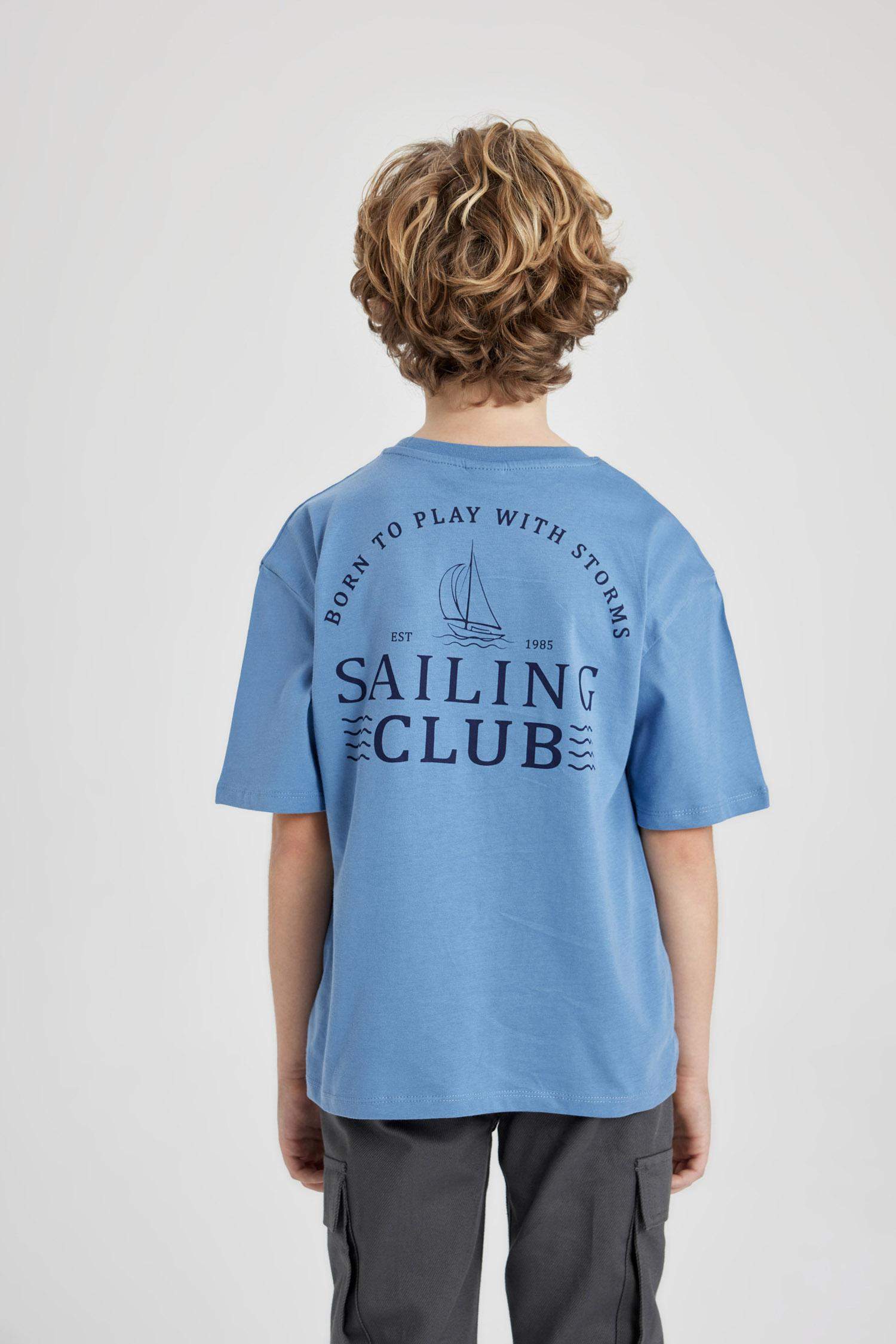 Boy Oversize Fit Crew Neck Printed T-Shirt