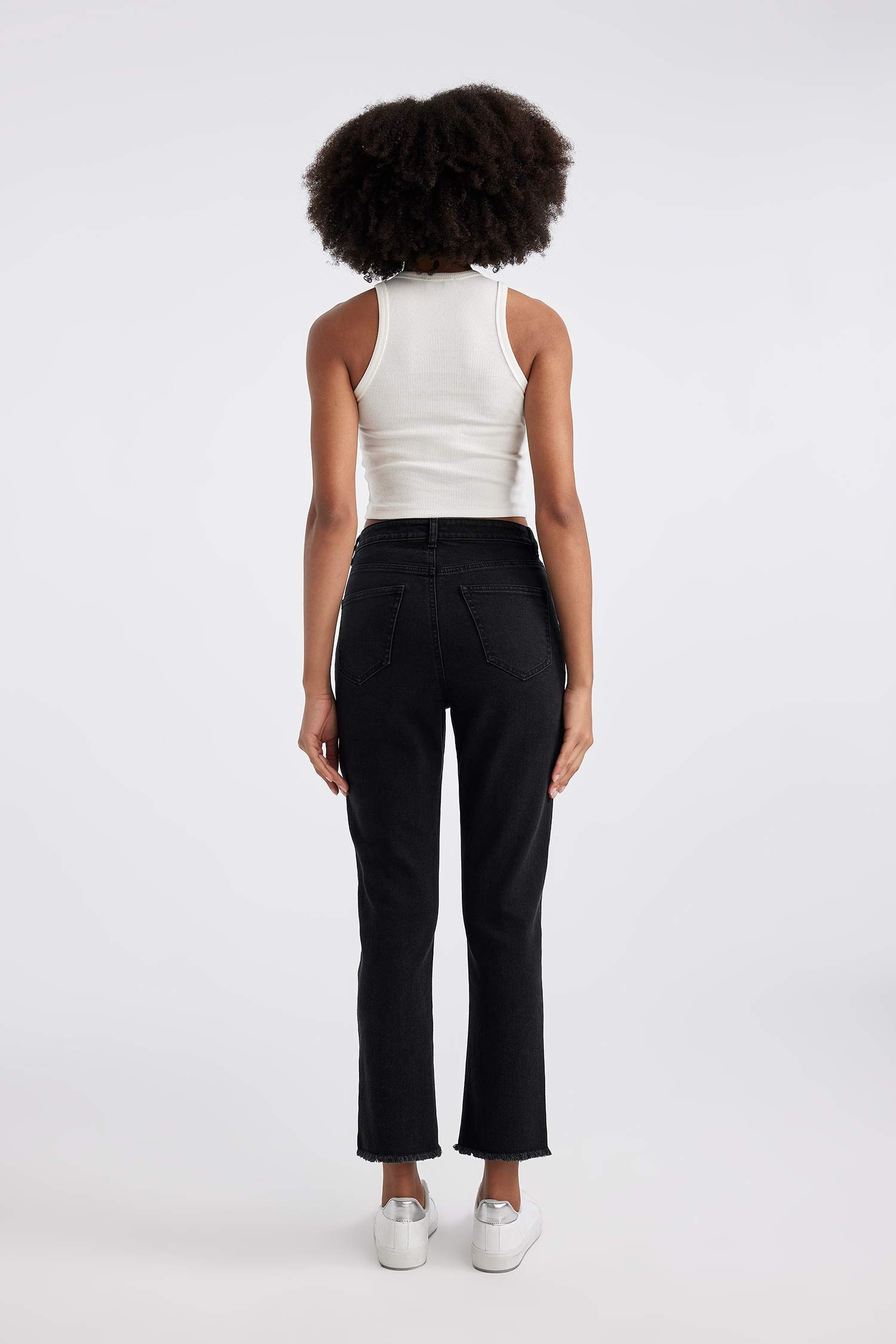 Mary Vintage Straight Fit High Waist Ankle Length Jeans