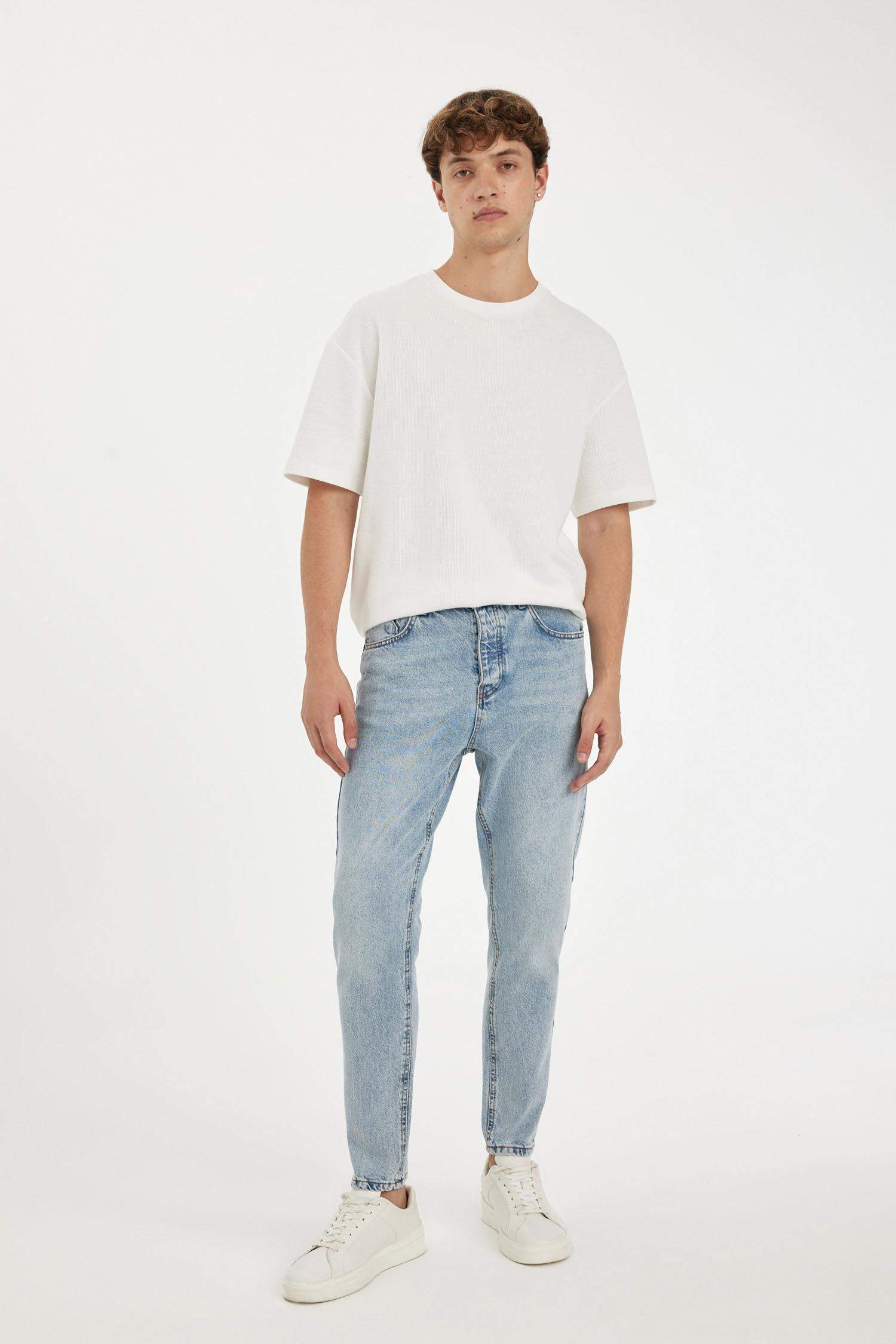 %100 Pamuk 90's Slim Fit Dar Kalıp Yüksek Bel Dar Paça Jean Pantolon