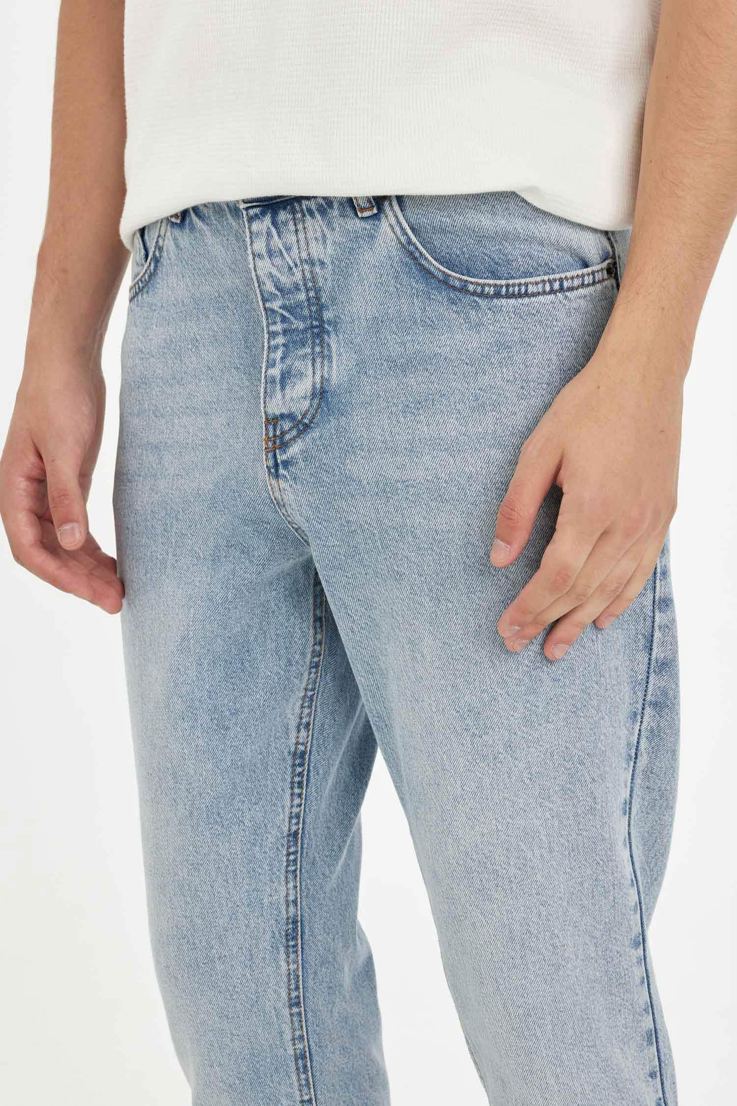 %100 Pamuk 90's Slim Fit Dar Kalıp Yüksek Bel Dar Paça Jean Pantolon