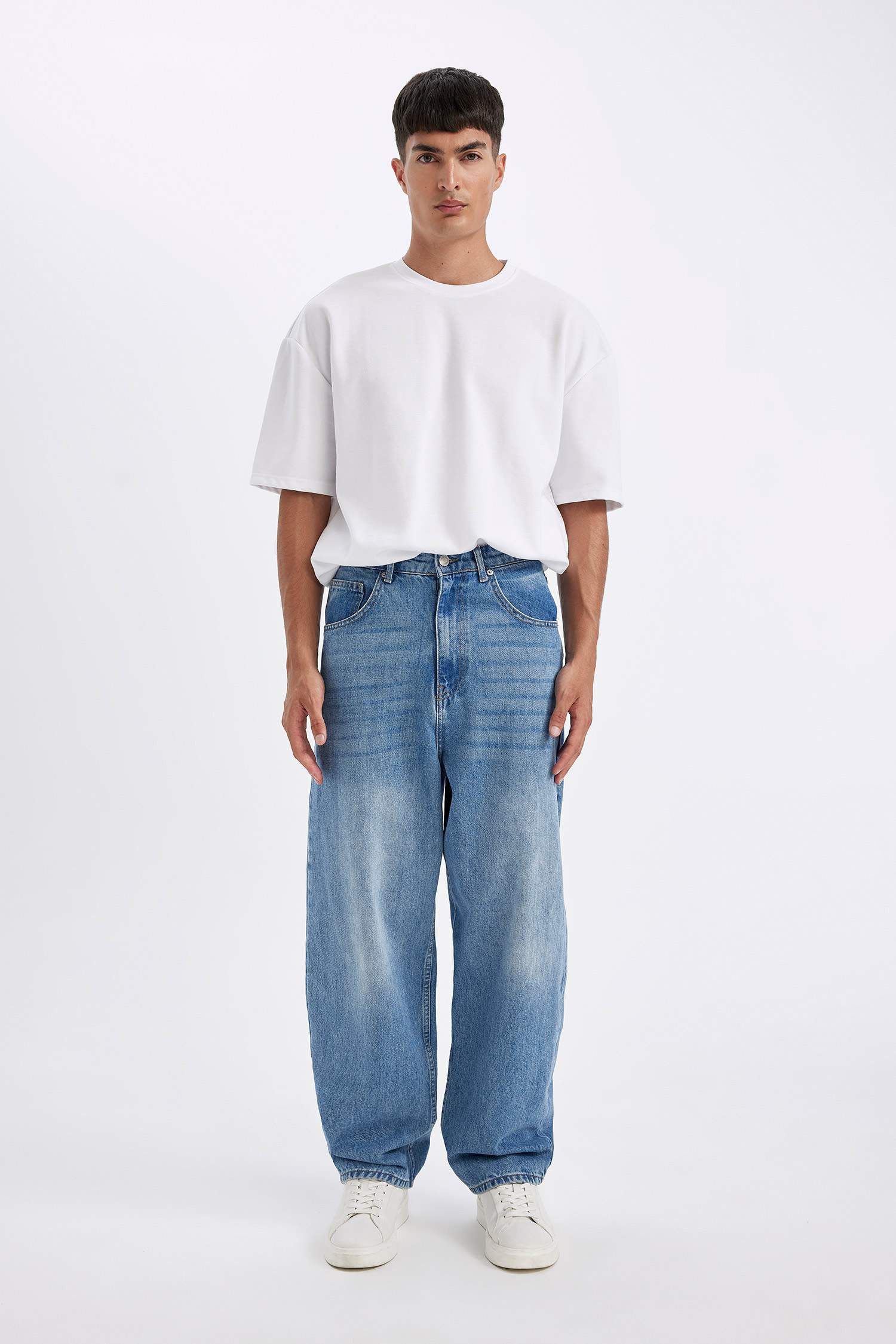 Baggy Fit Normal Waist Wide Leg Jeans